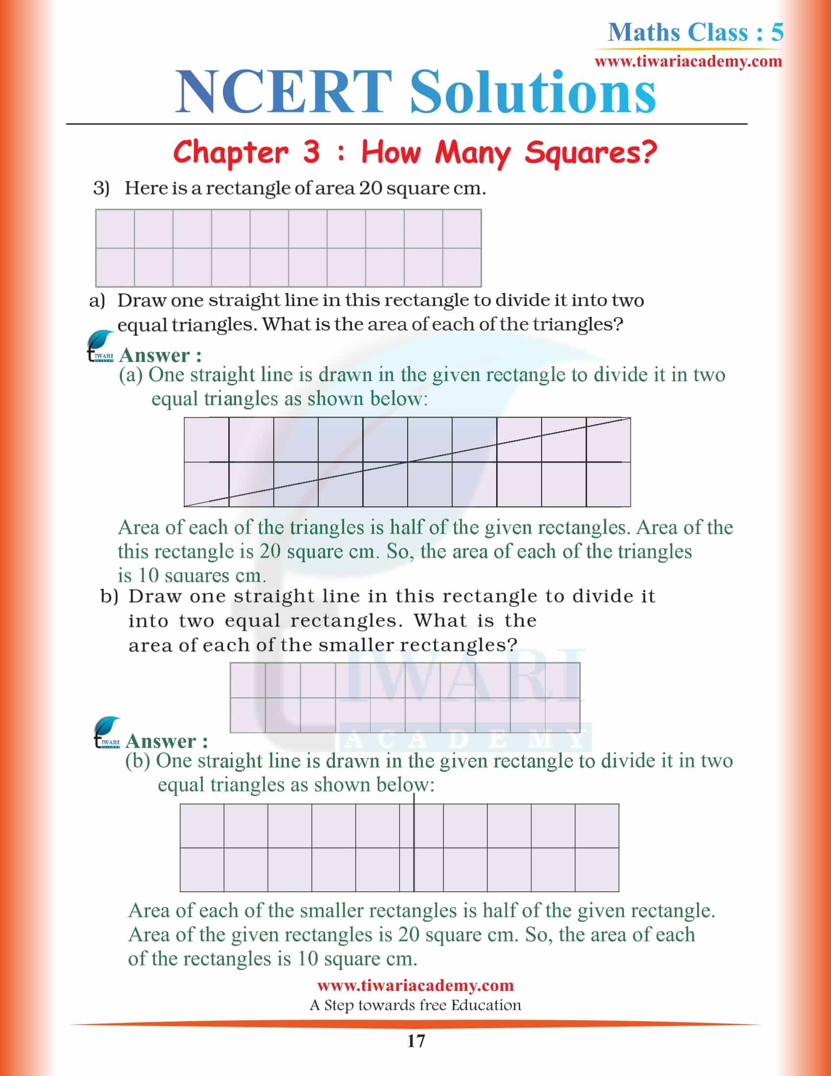 Class 5 Math Magic Chapter 3 Solutions PDF