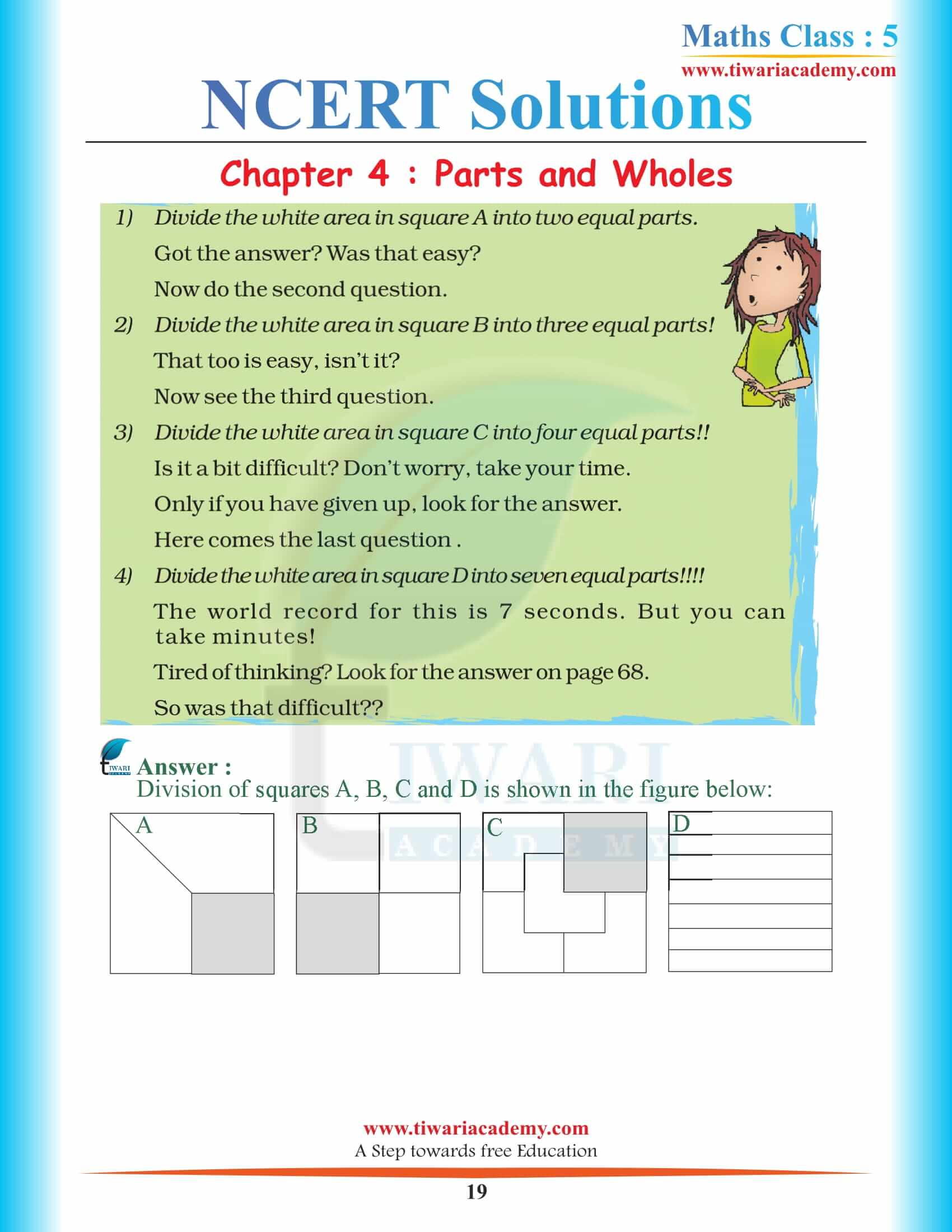 5th Maths Maths Chapter 4 Solutions in English