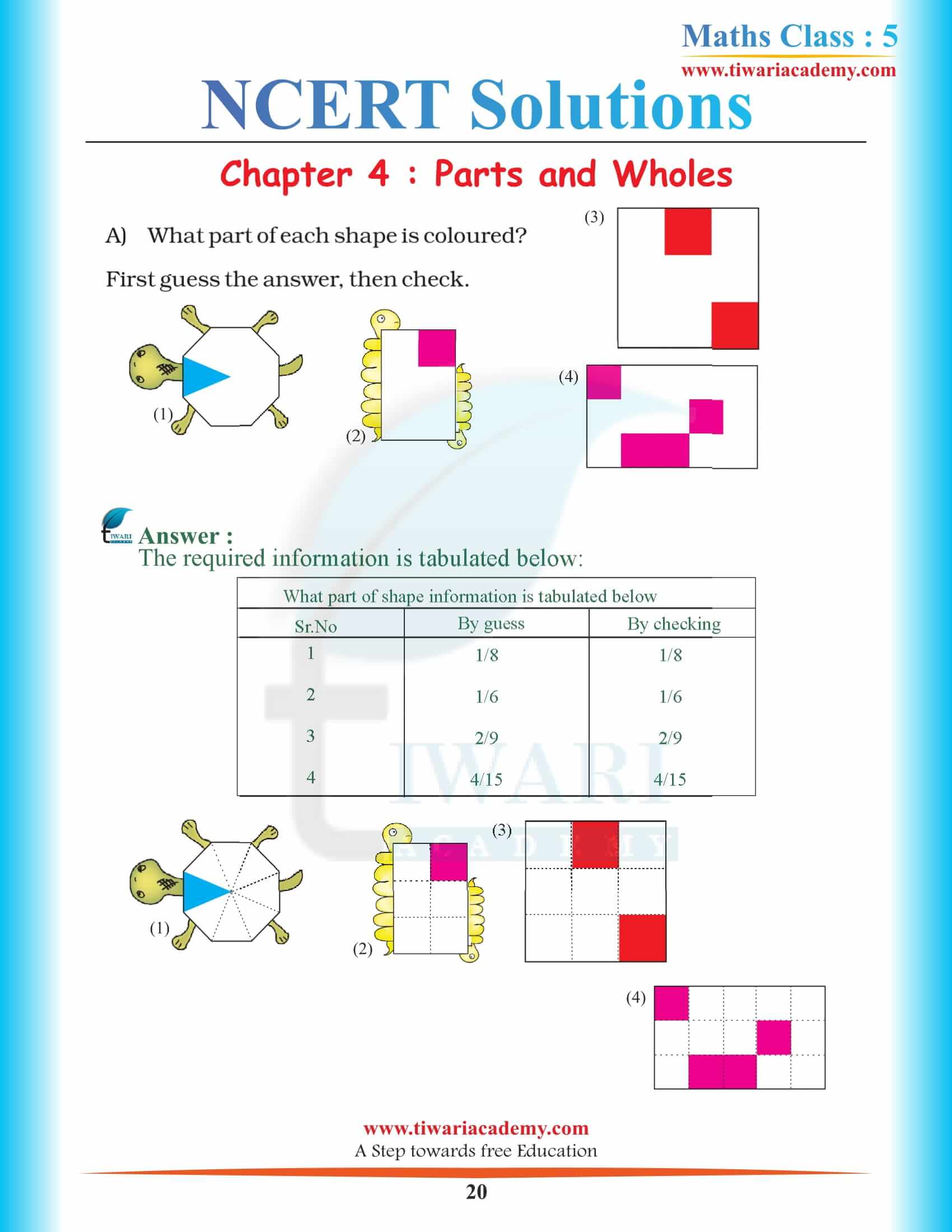 5th Maths Maths Chapter 4 Solutions in PDF