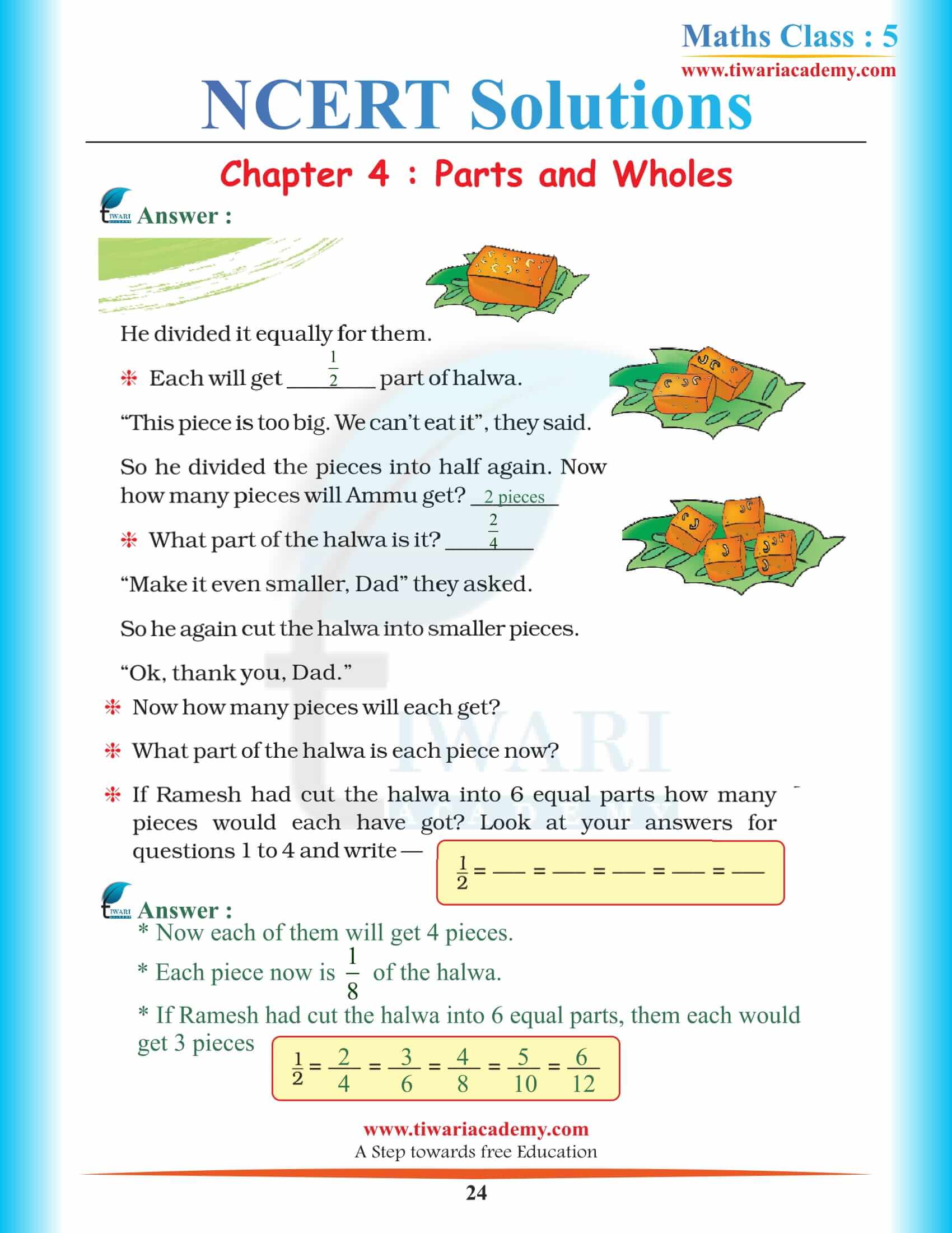 5th Maths Maths Chapter 4 Question Answers