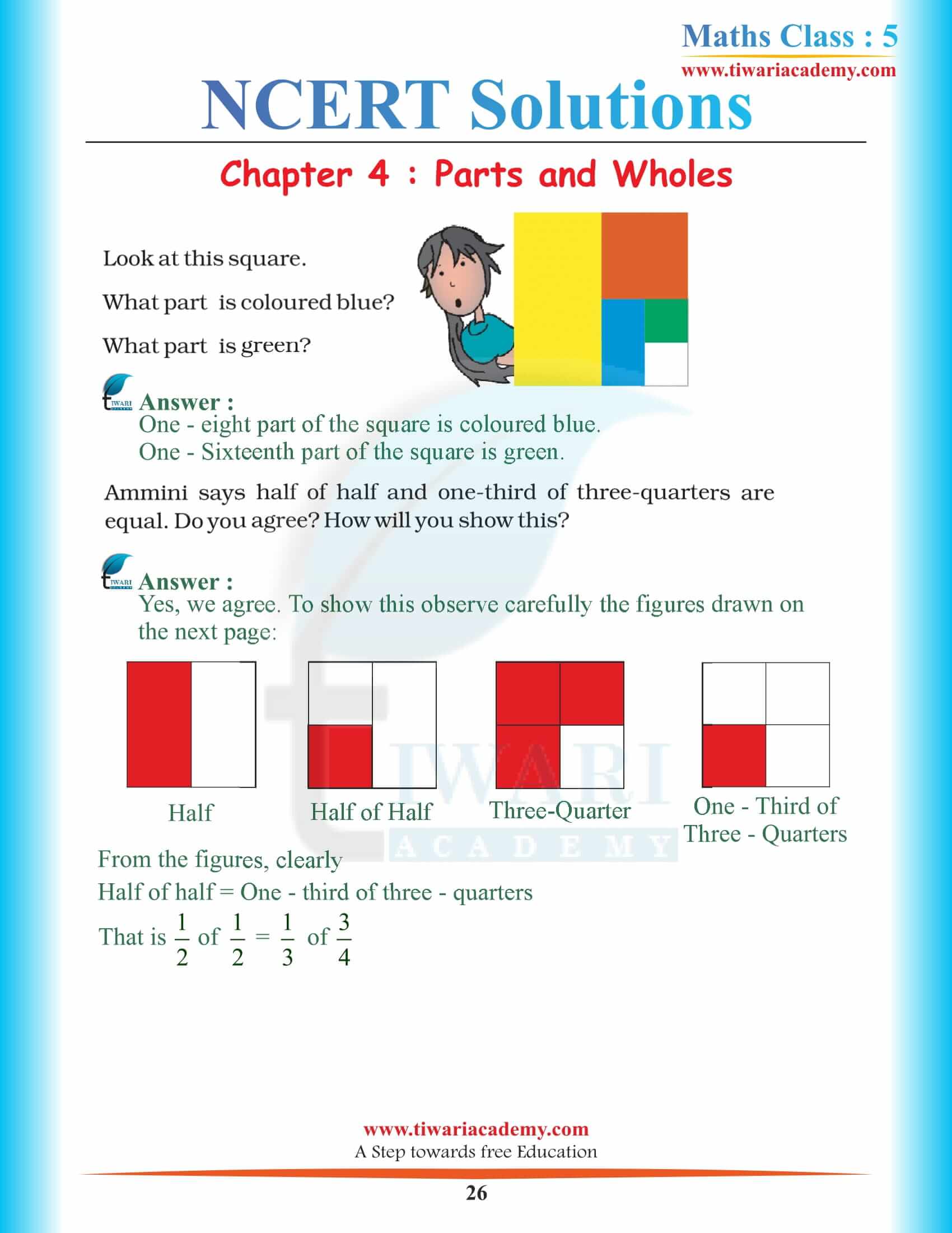 5th Maths Maths Chapter 4 Question Answers free download