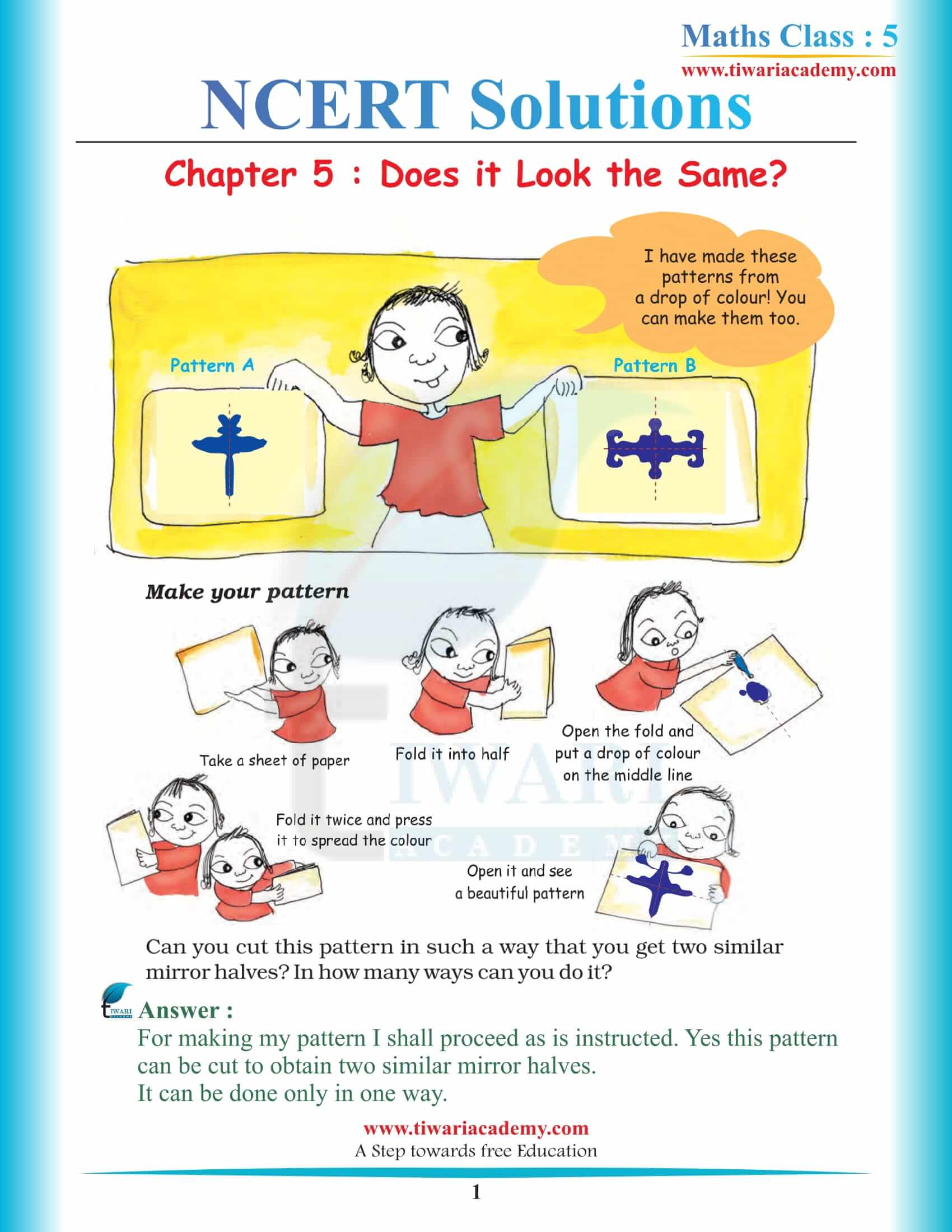 NCERT Solutions for Class 5 Maths Chapter 5