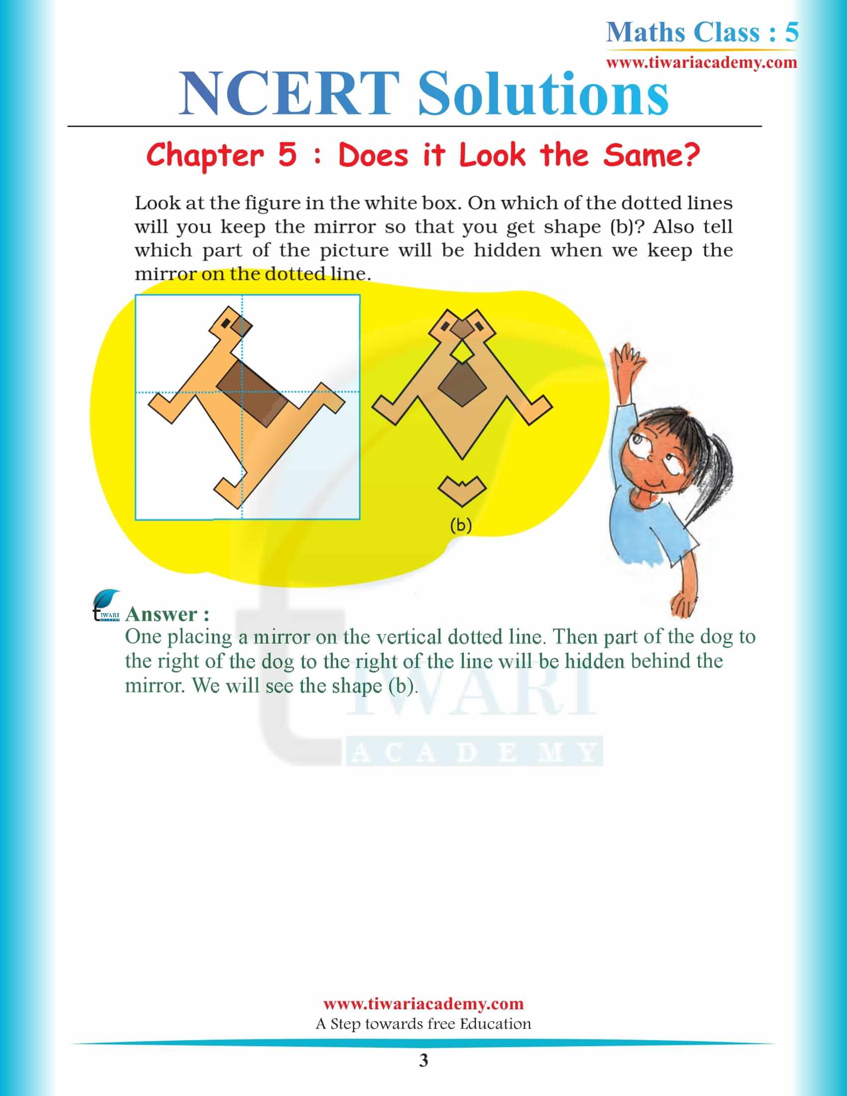 NCERT Solutions for Class 5 Maths Chapter 5 in English Medium