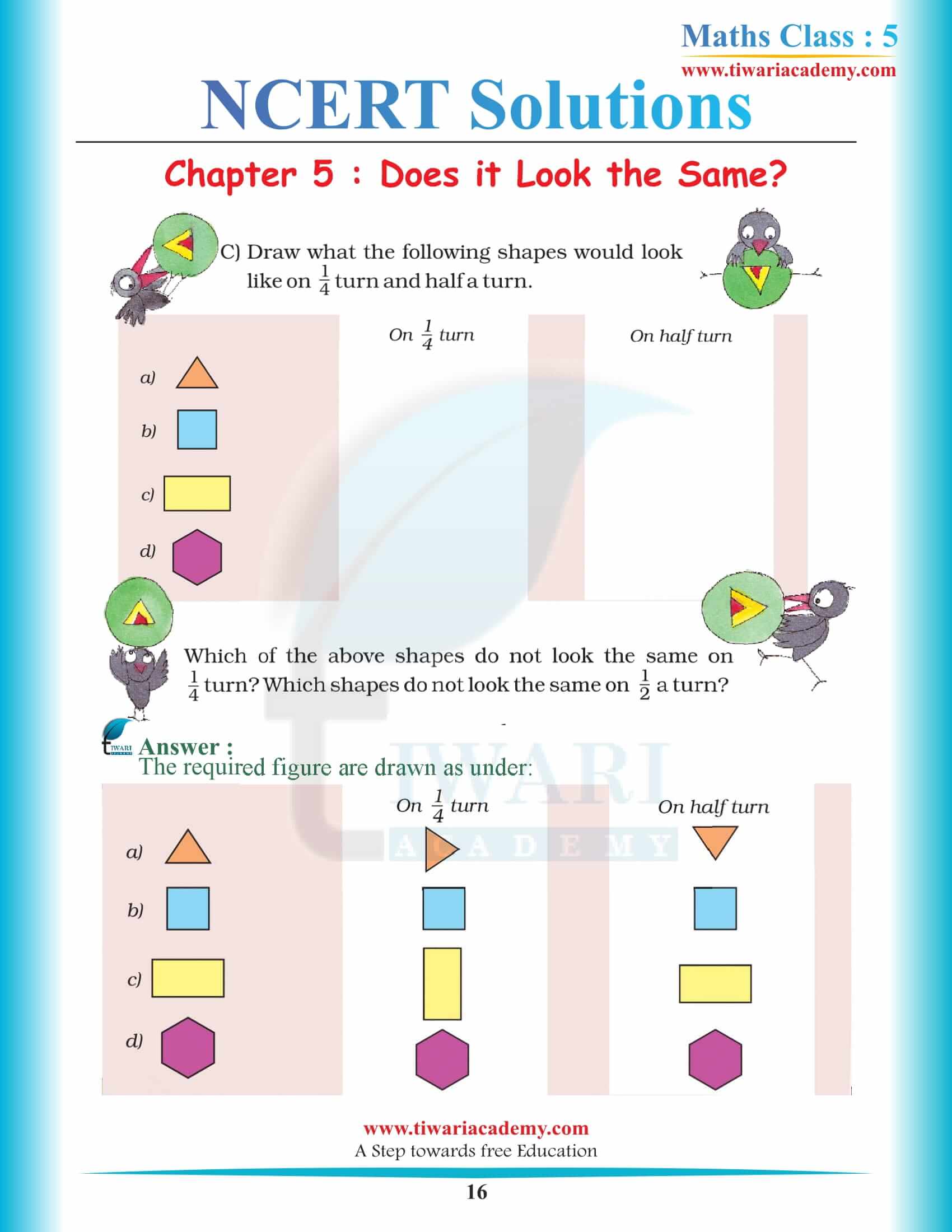 Class 5 Math Magic Chapter 5 Solutions pdf free