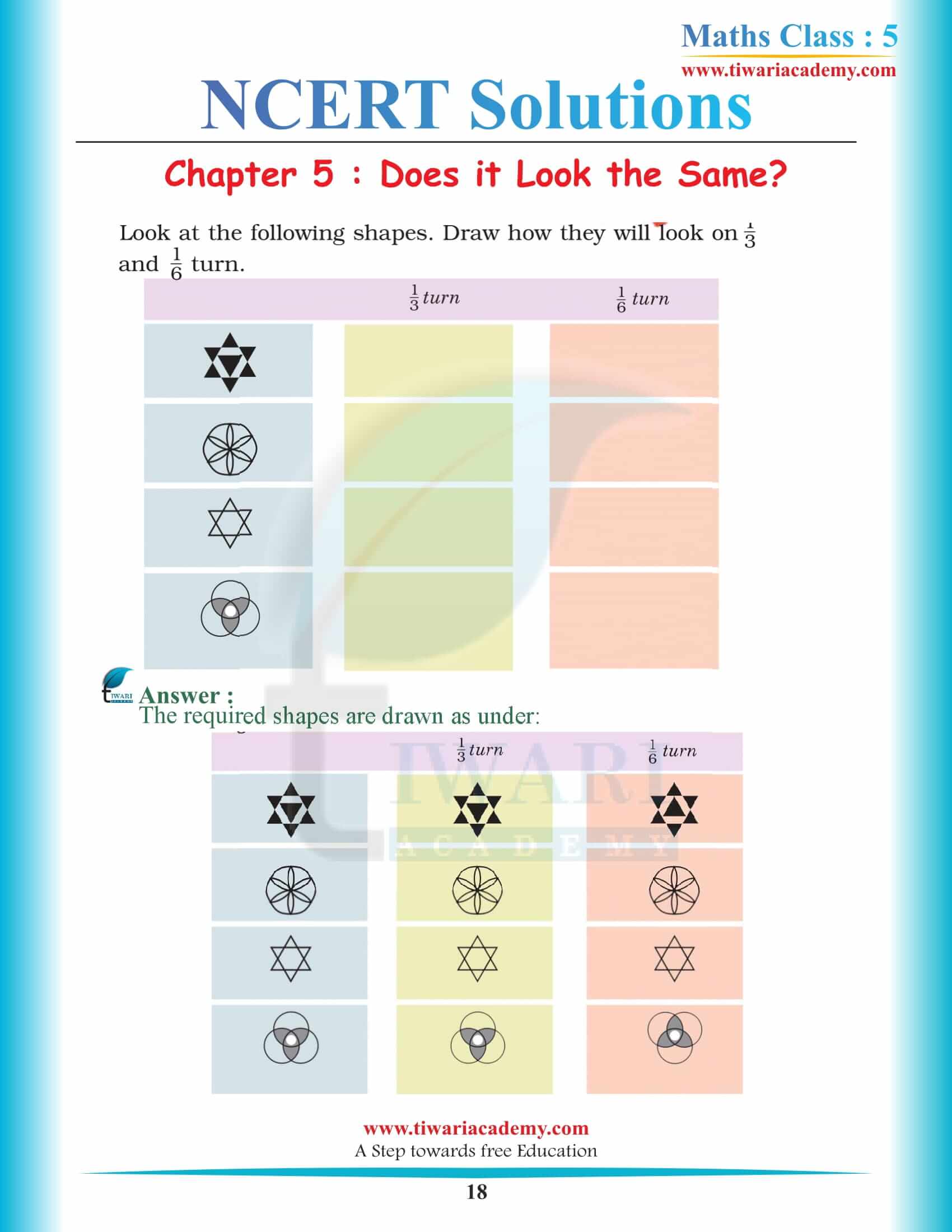 5th Math Magic Chapter 5 Solutions