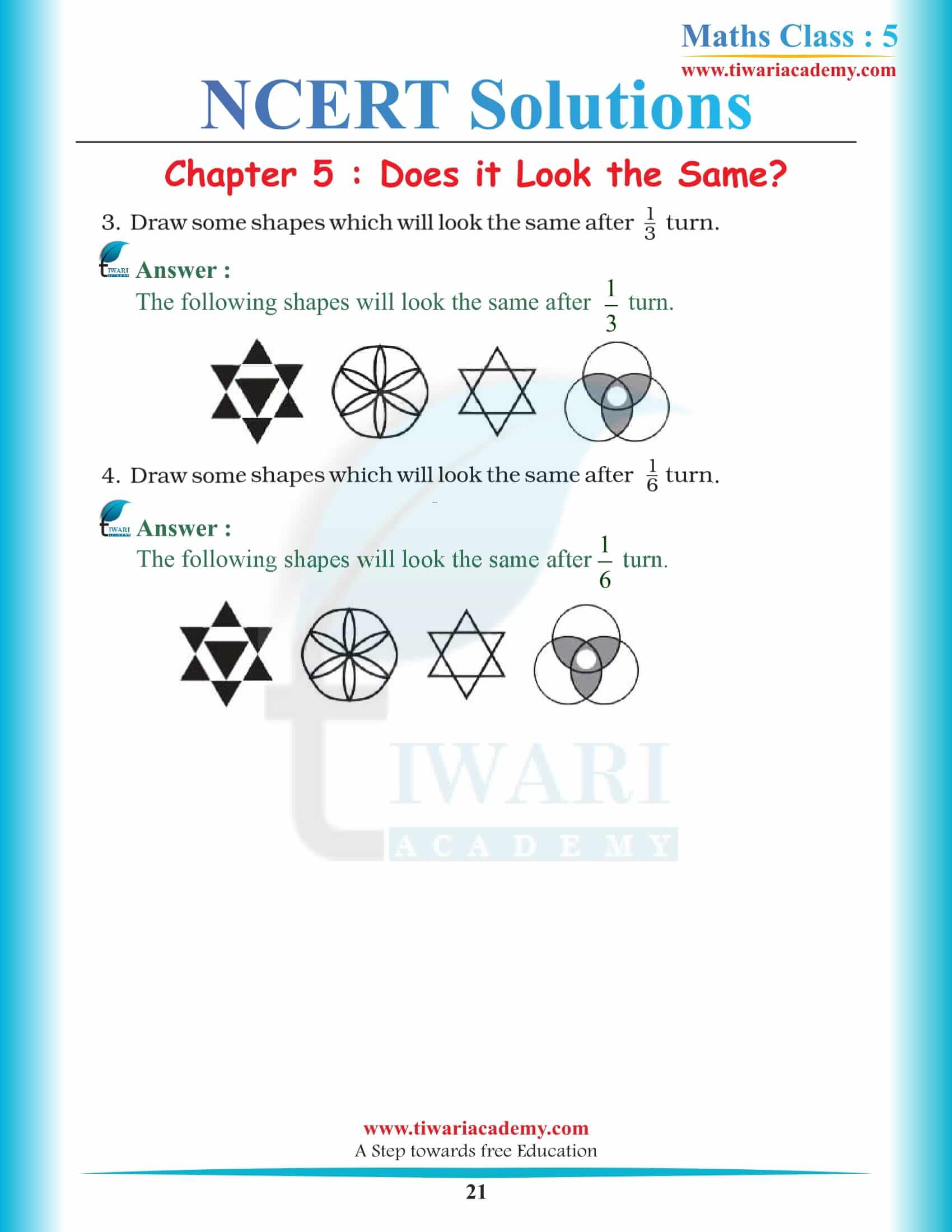 5th Math Magic Chapter 5 Solutions in English