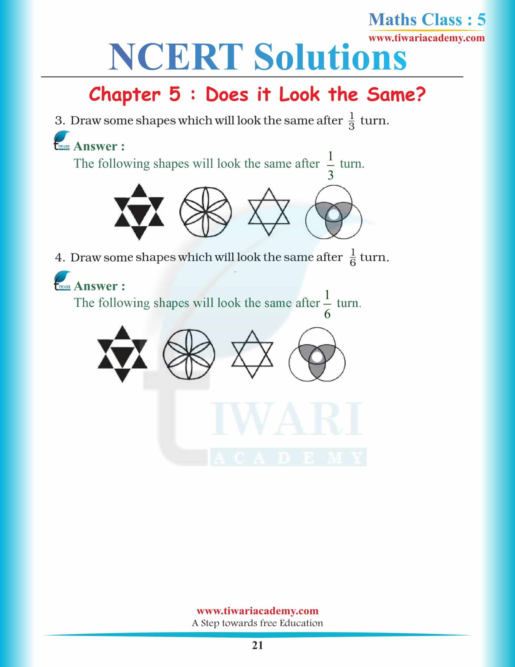 5th Math Magic Chapter 5 Solutions in English