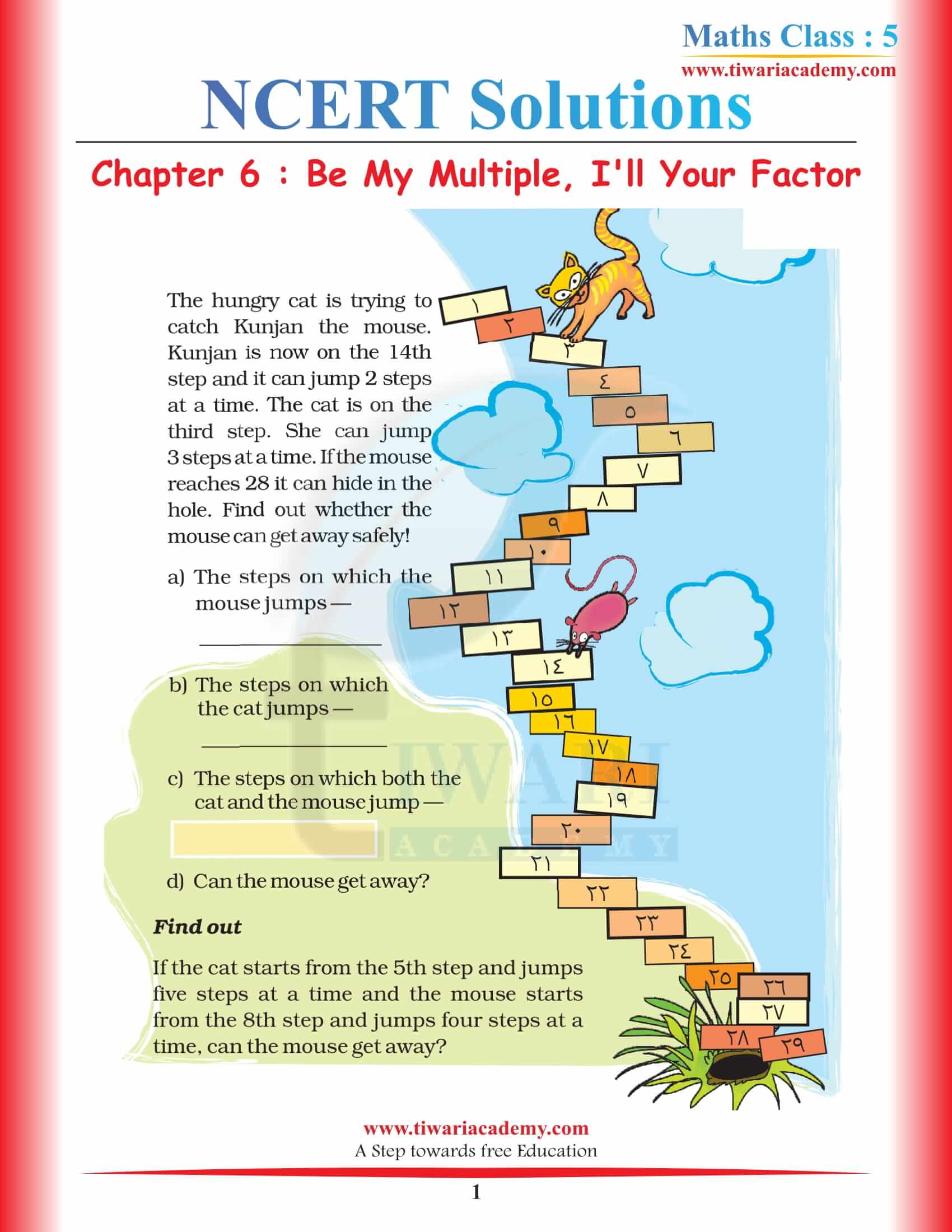 NCERT Solutions for Class 5 Maths Chapter 6 Be My Multiple, I will be Your Factor