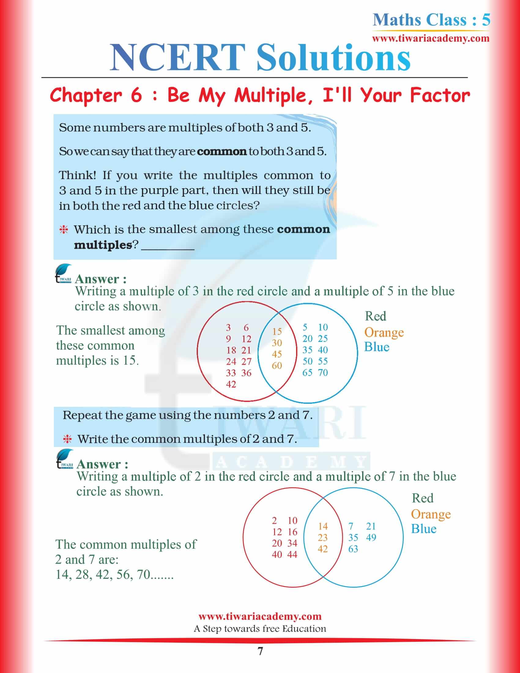 NCERT Solutions for Class 5 Maths Chapter 6 free download