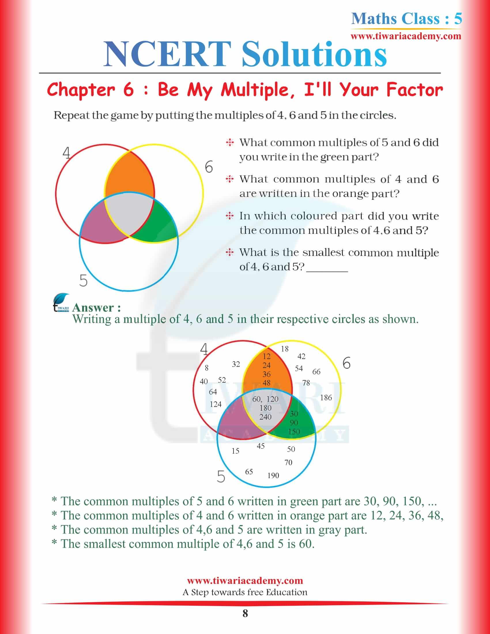 NCERT Solutions for Class 5 Maths Chapter 6 updated