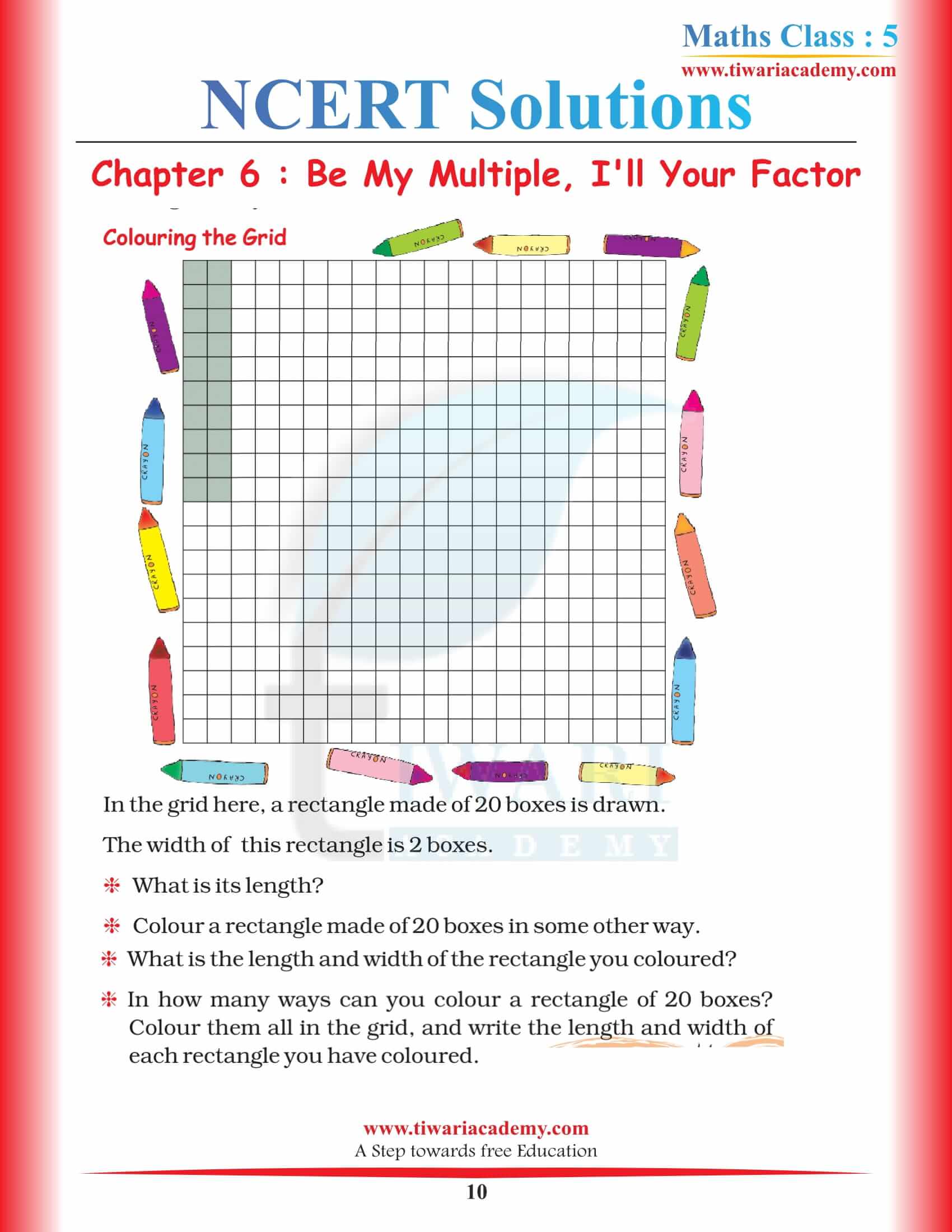 Class 5 Maths Chapter 6 Solutions