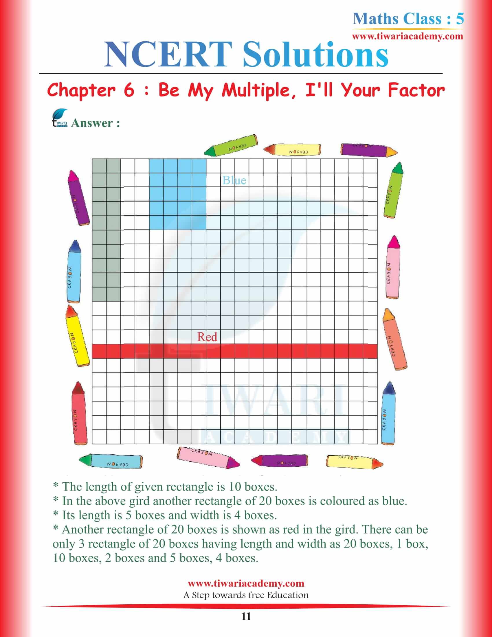 Class 5 Maths Chapter 6 Solutions NCERT