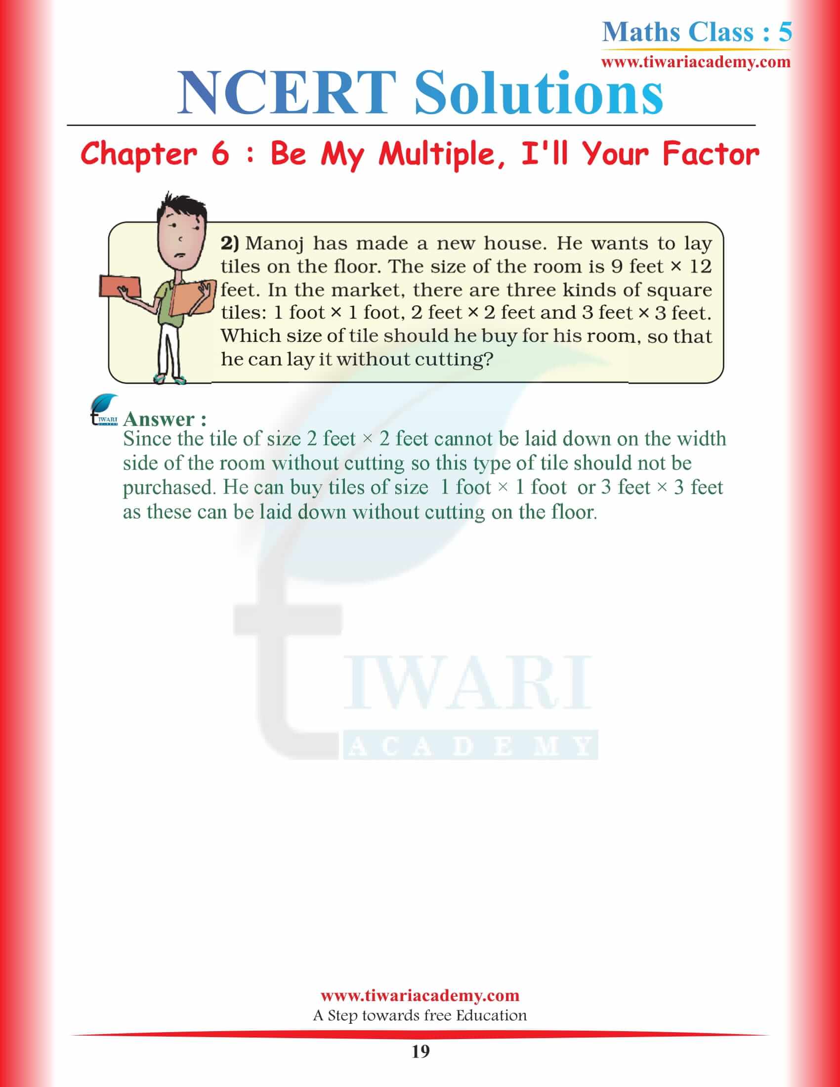 Class 5 Math Magic Chapter 6 Solutions free download