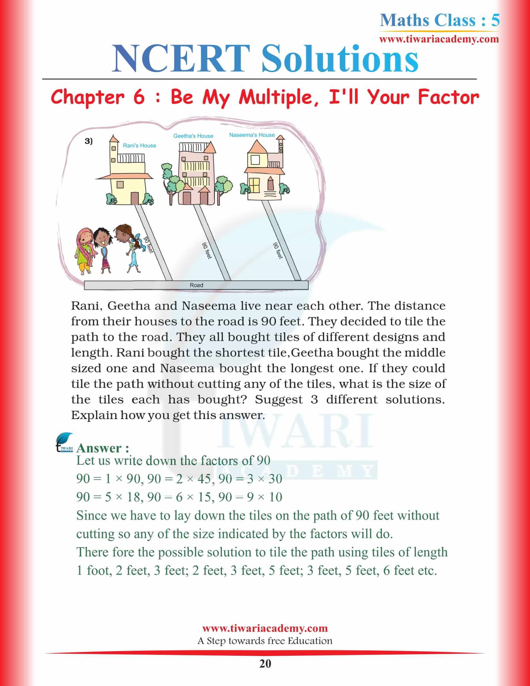 Class 5 Math Magic Chapter 6 Solutions sols