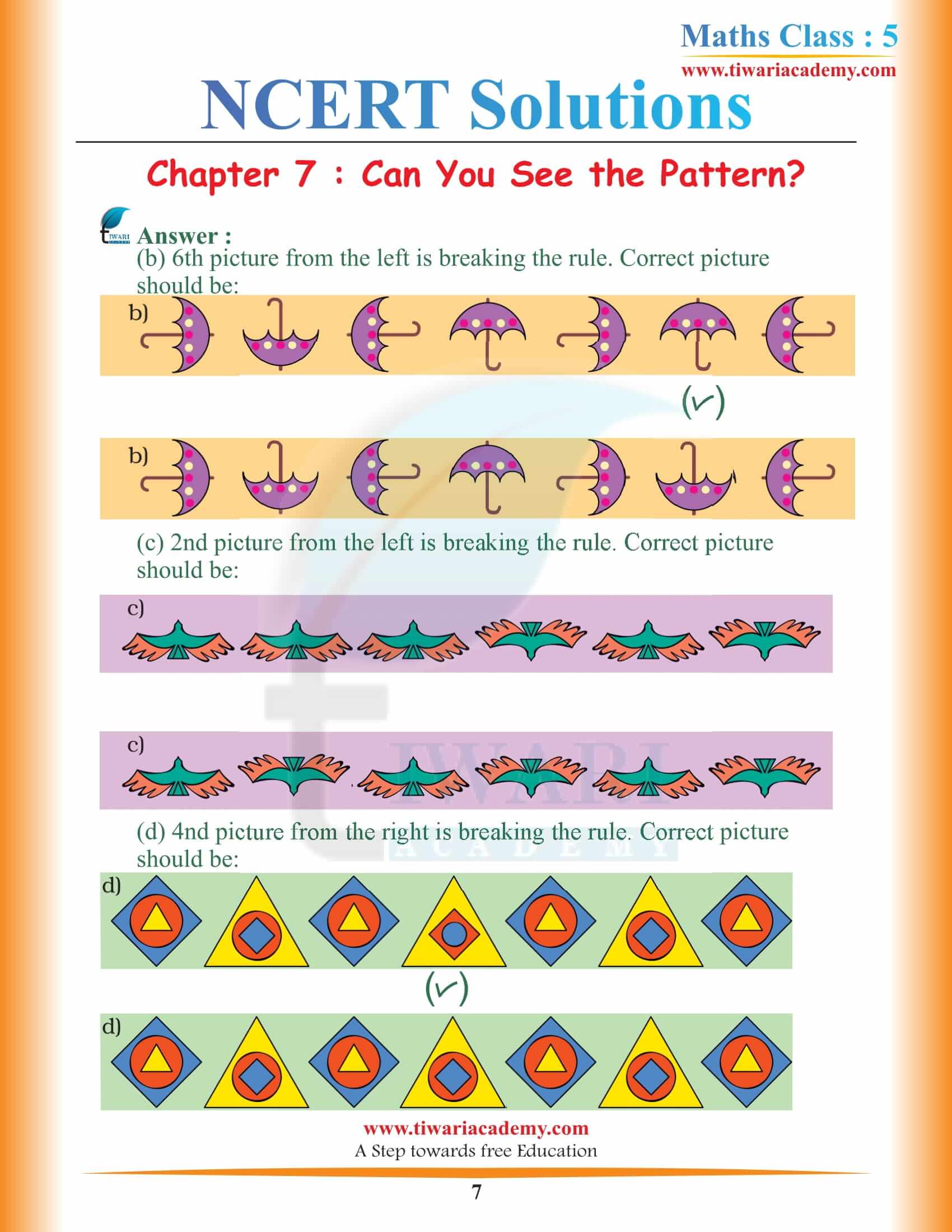 Class 5 Maths Chapter 7