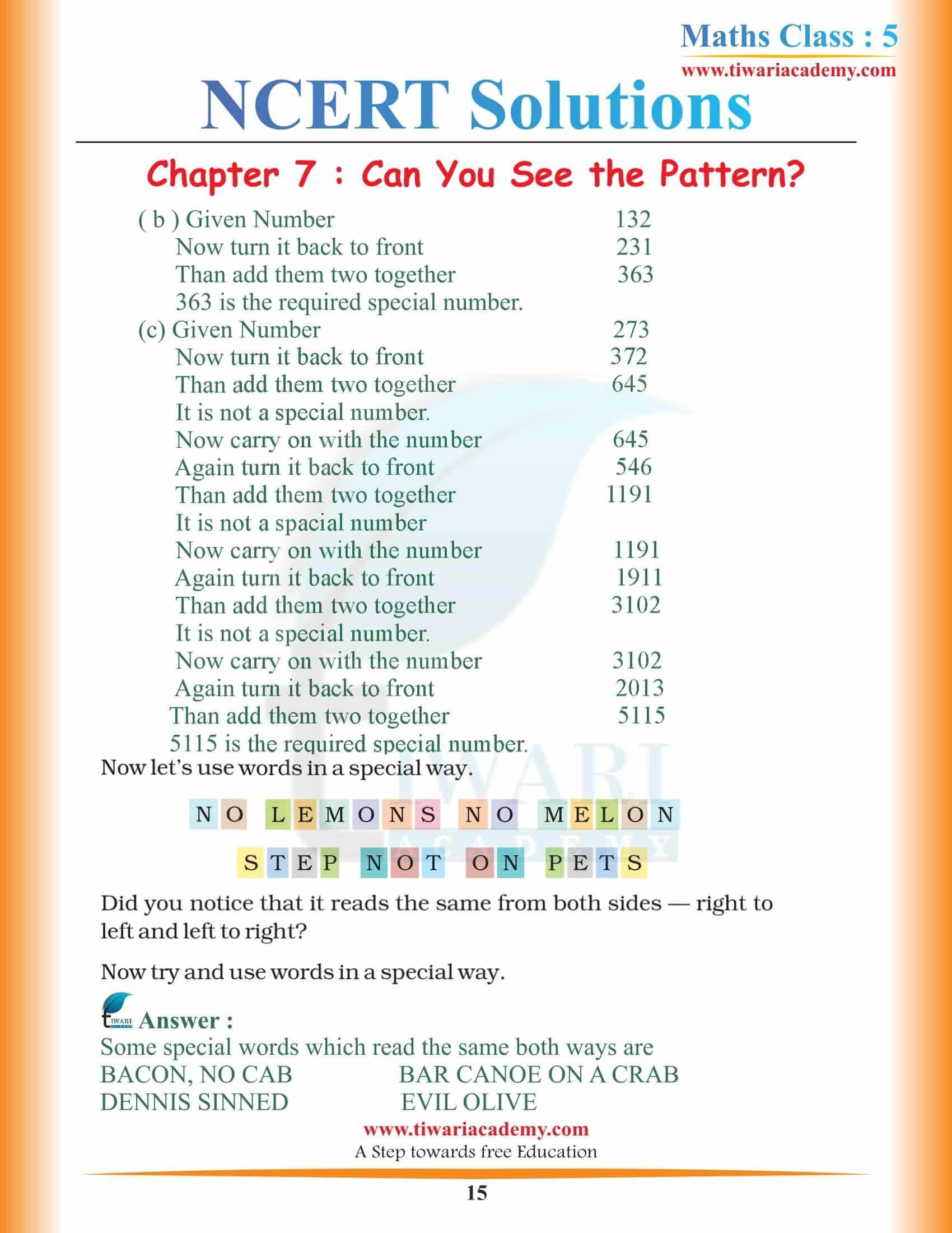 Class 5 Maths Chapter 7 NCERT Solutions download