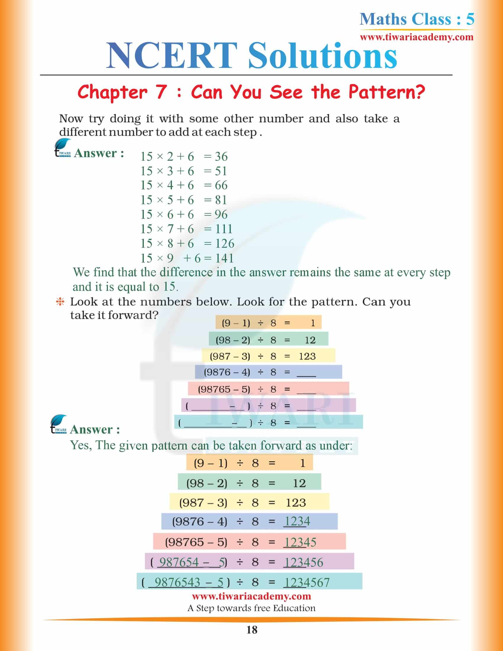 Class 5 Maths Chapter 7 NCERT Guide