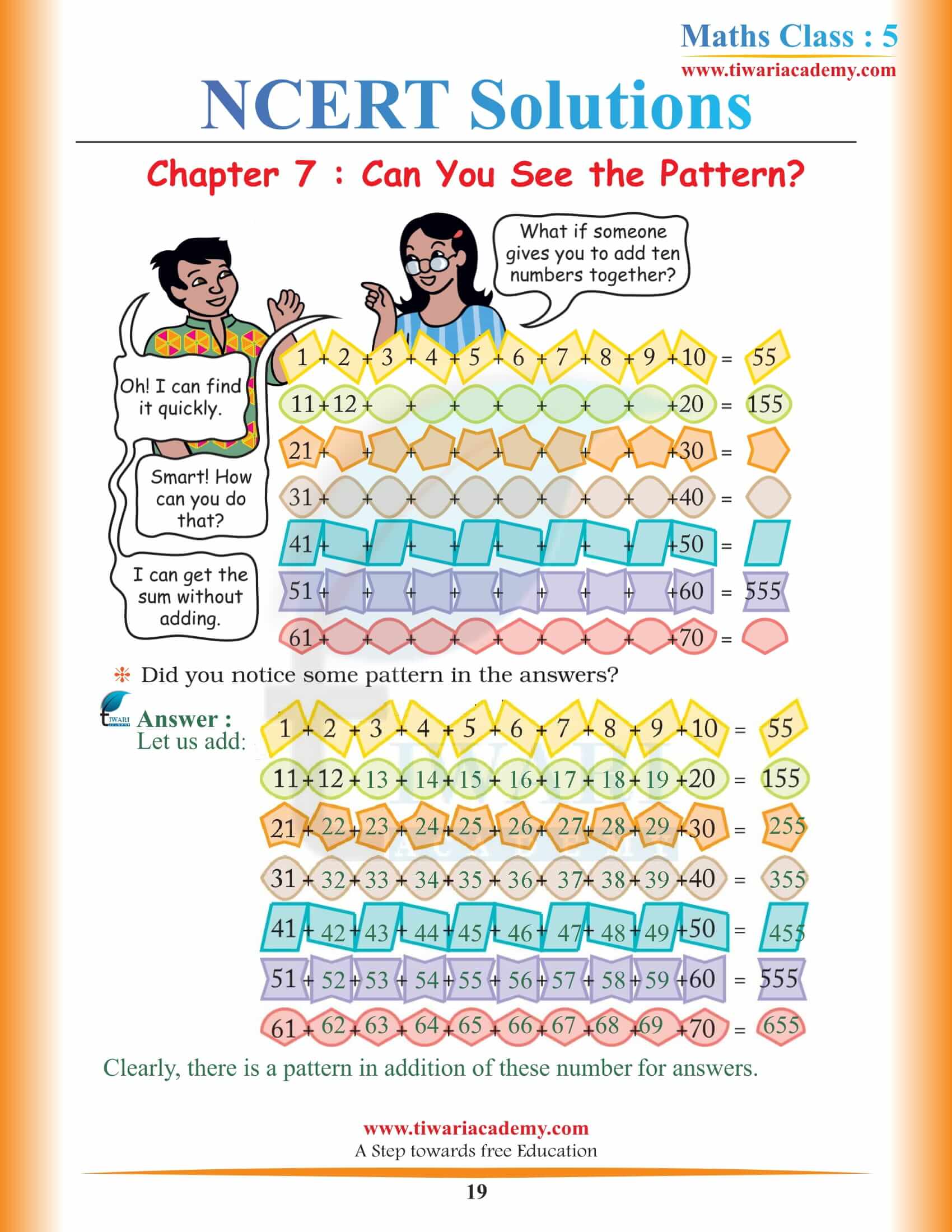 Class 5 Maths Chapter 7 NCERT question Answers