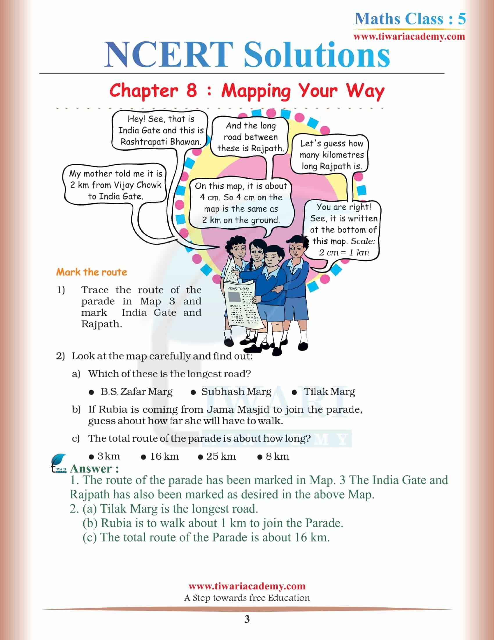 NCERT Solutions for Class 5 Maths Chapter 8 in English Medium