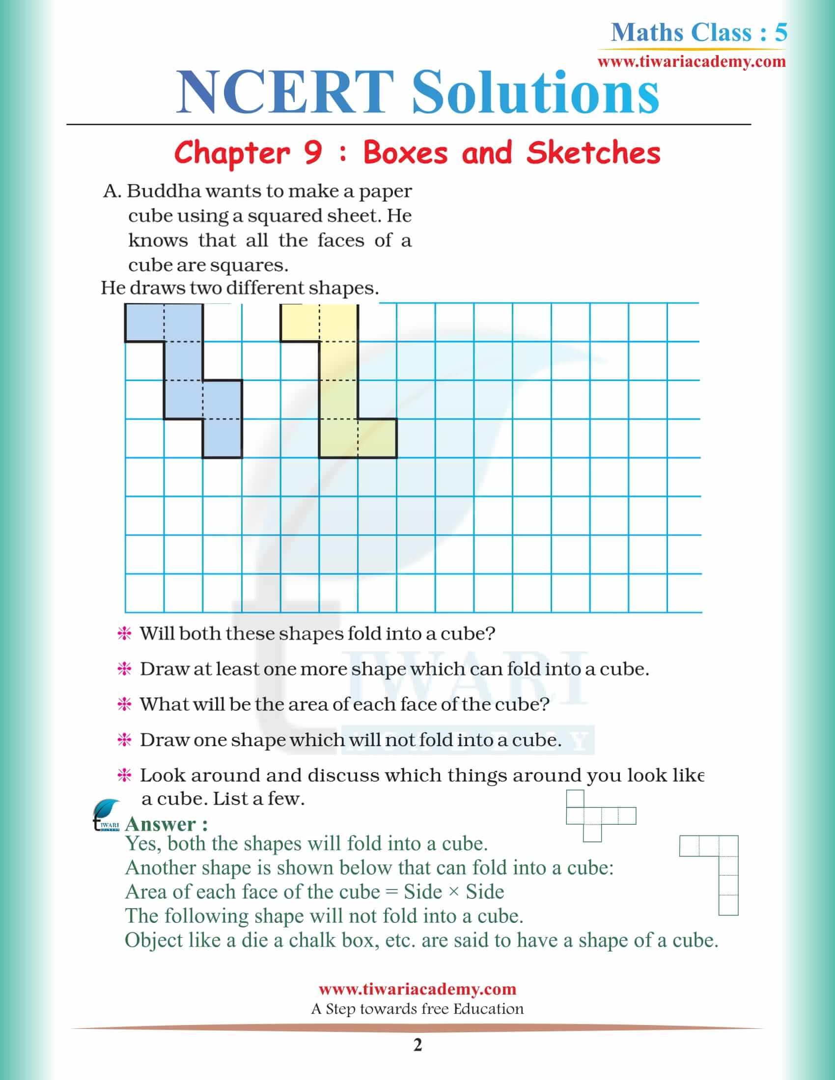 NCERT Solutions for Class 5 Maths Chapter 9