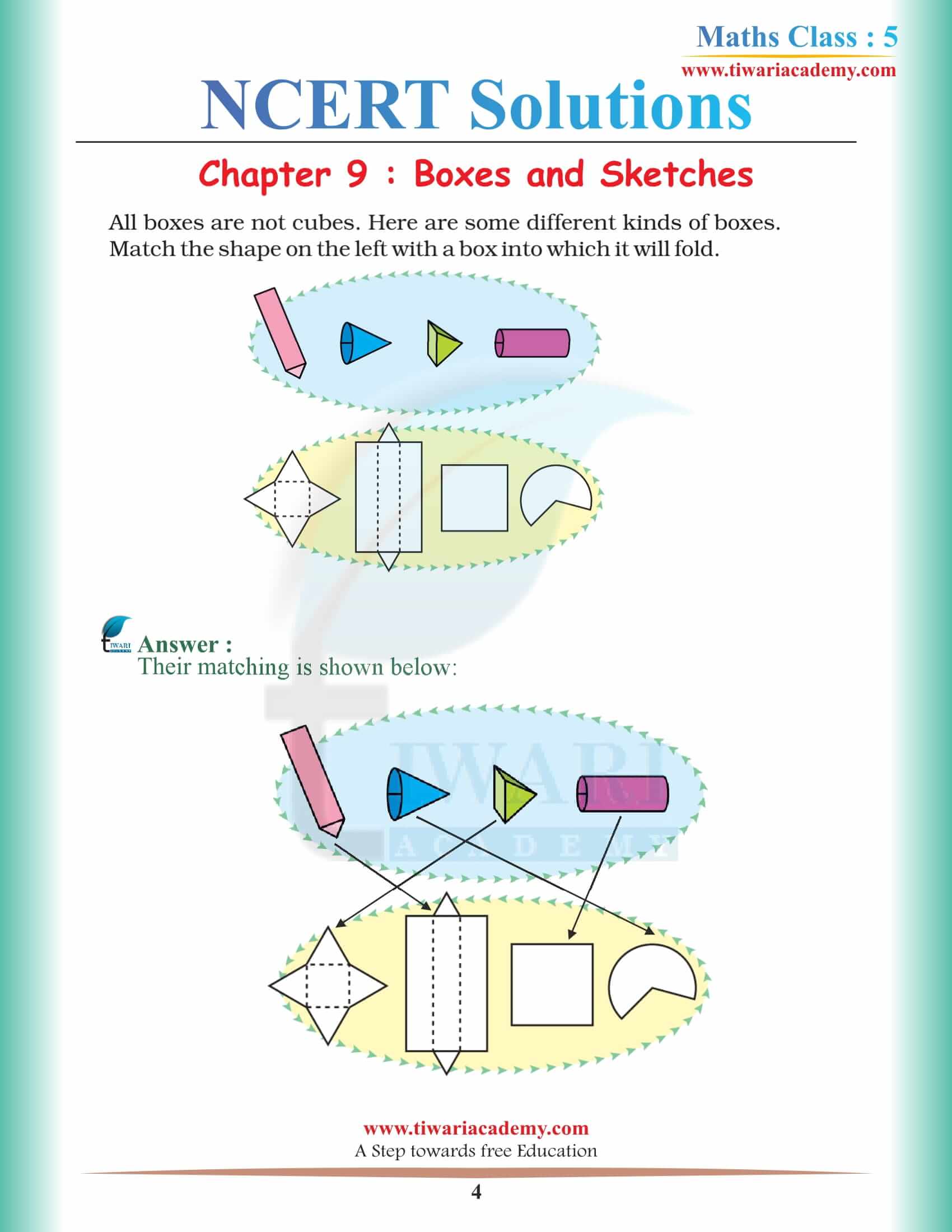 NCERT Solutions for Class 5 Maths Chapter 9 free download