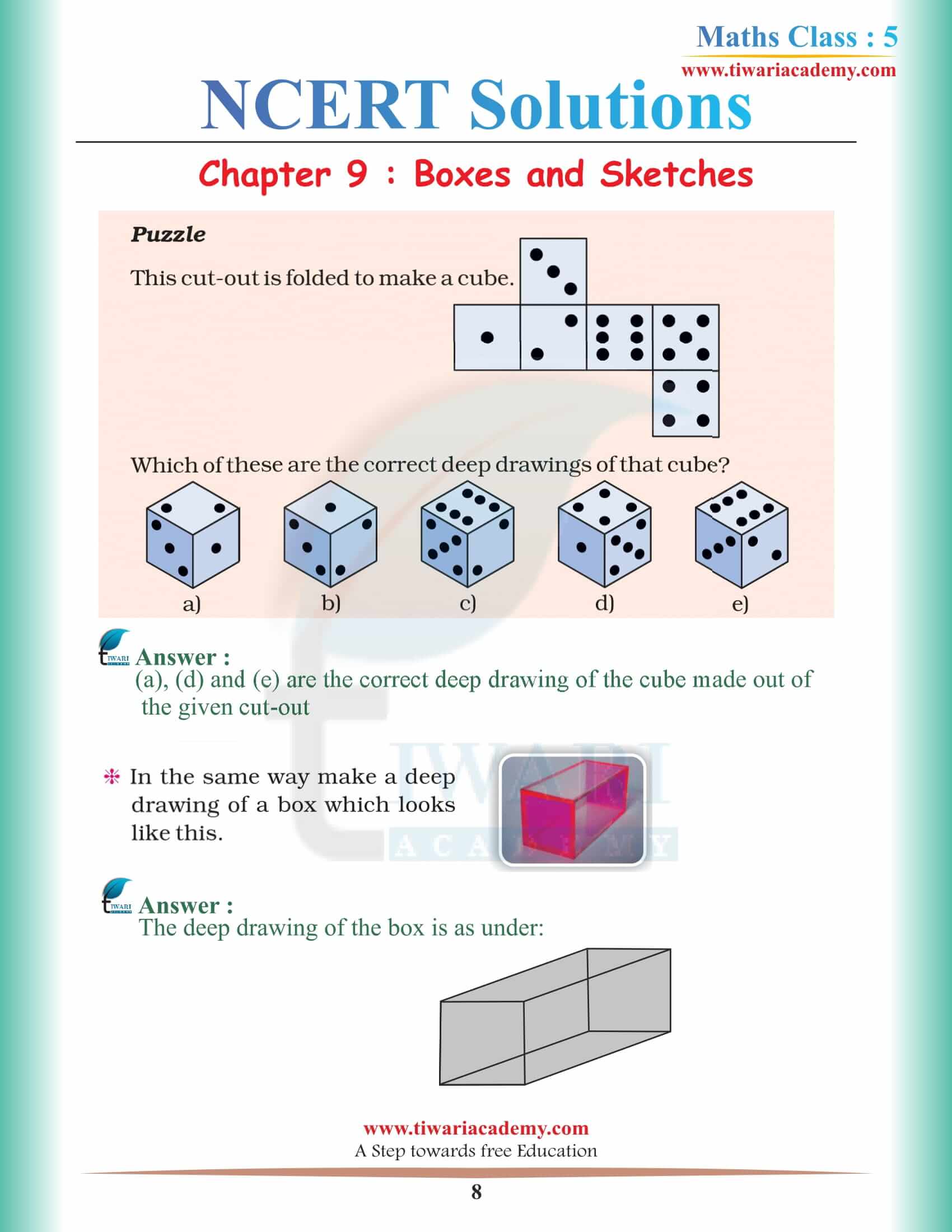 Class 5 Maths NCERT Chapter 9 Solutions in PDF