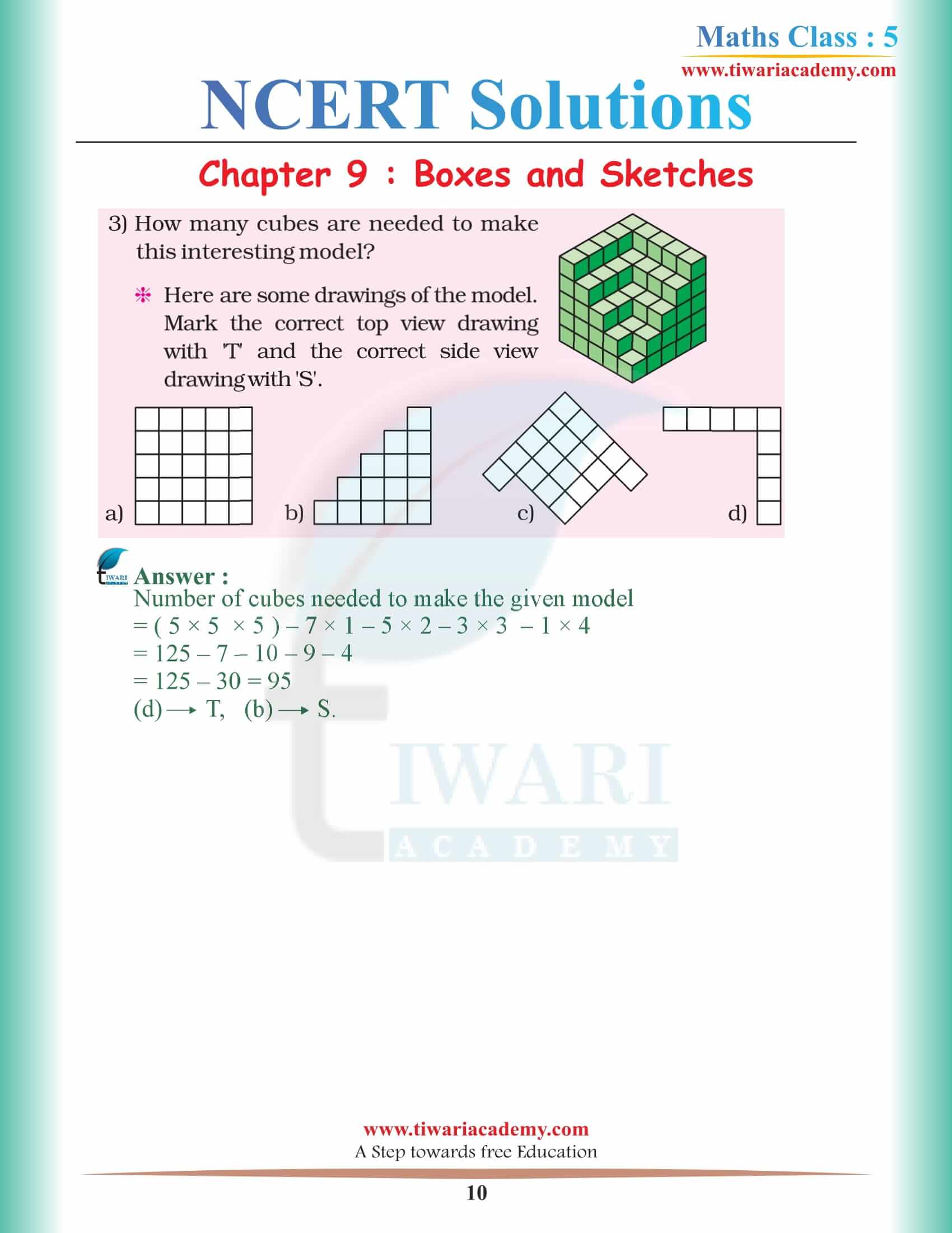 Class 5 Maths NCERT Chapter 9 Solutions free download