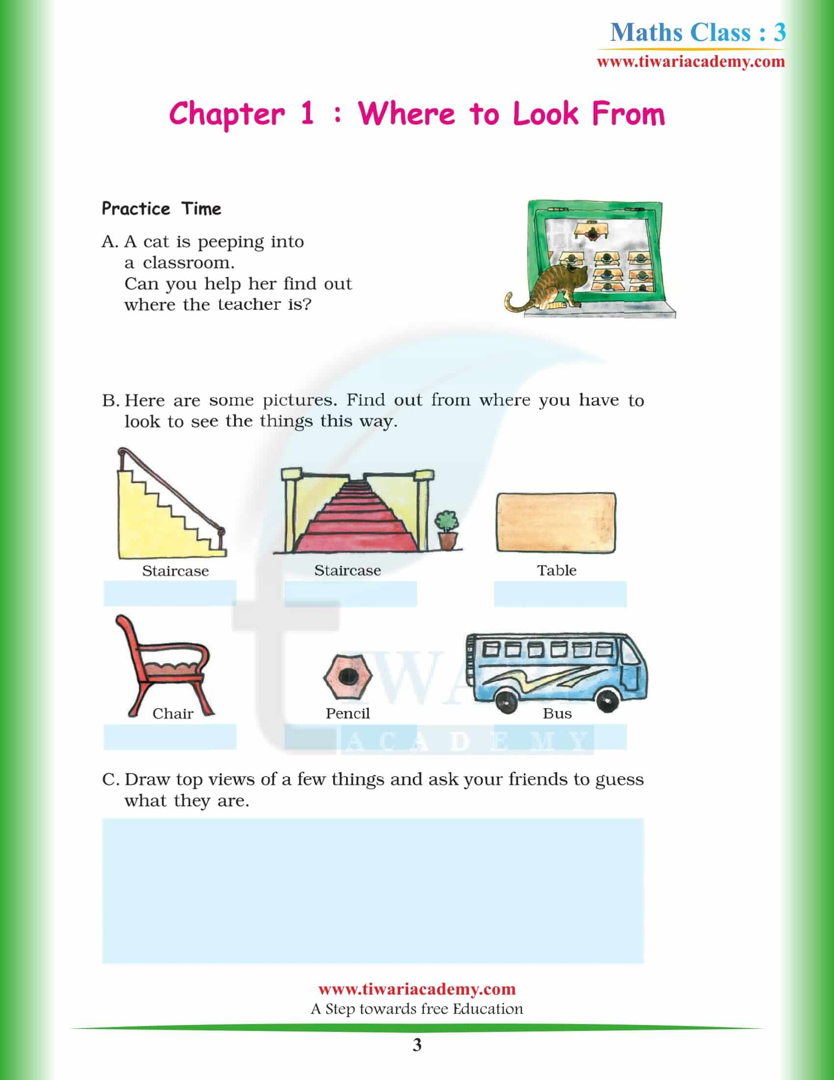 Class 3 Maths Chapter 1 NCERT Solutions free download