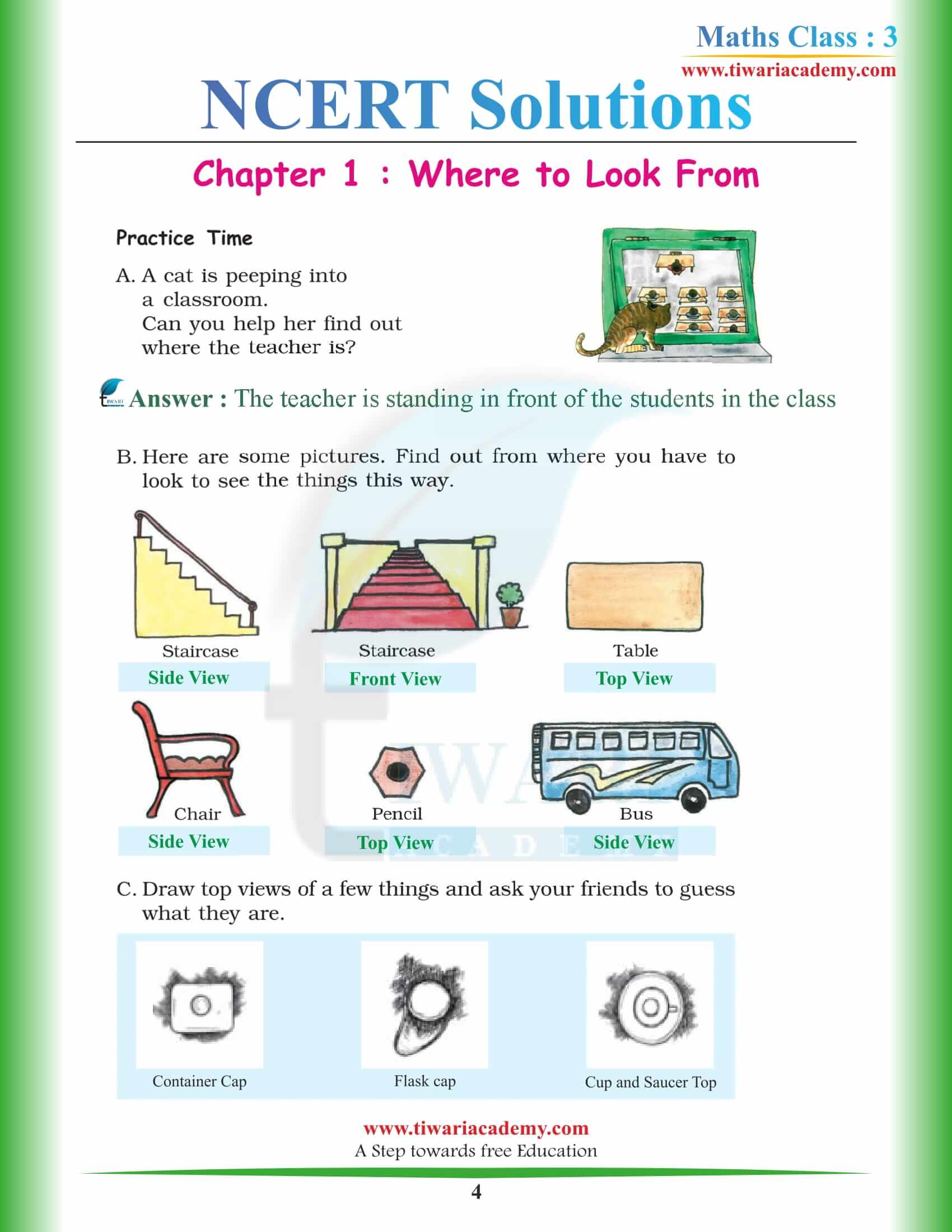 Class 3 Maths Chapter 1 Solutions
