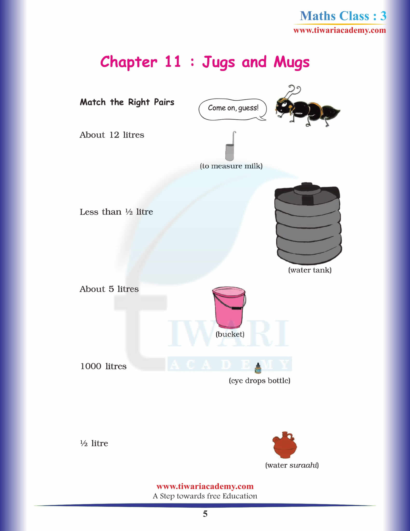 NCERT Solutions for Class 3 Maths Chapter 11 free download