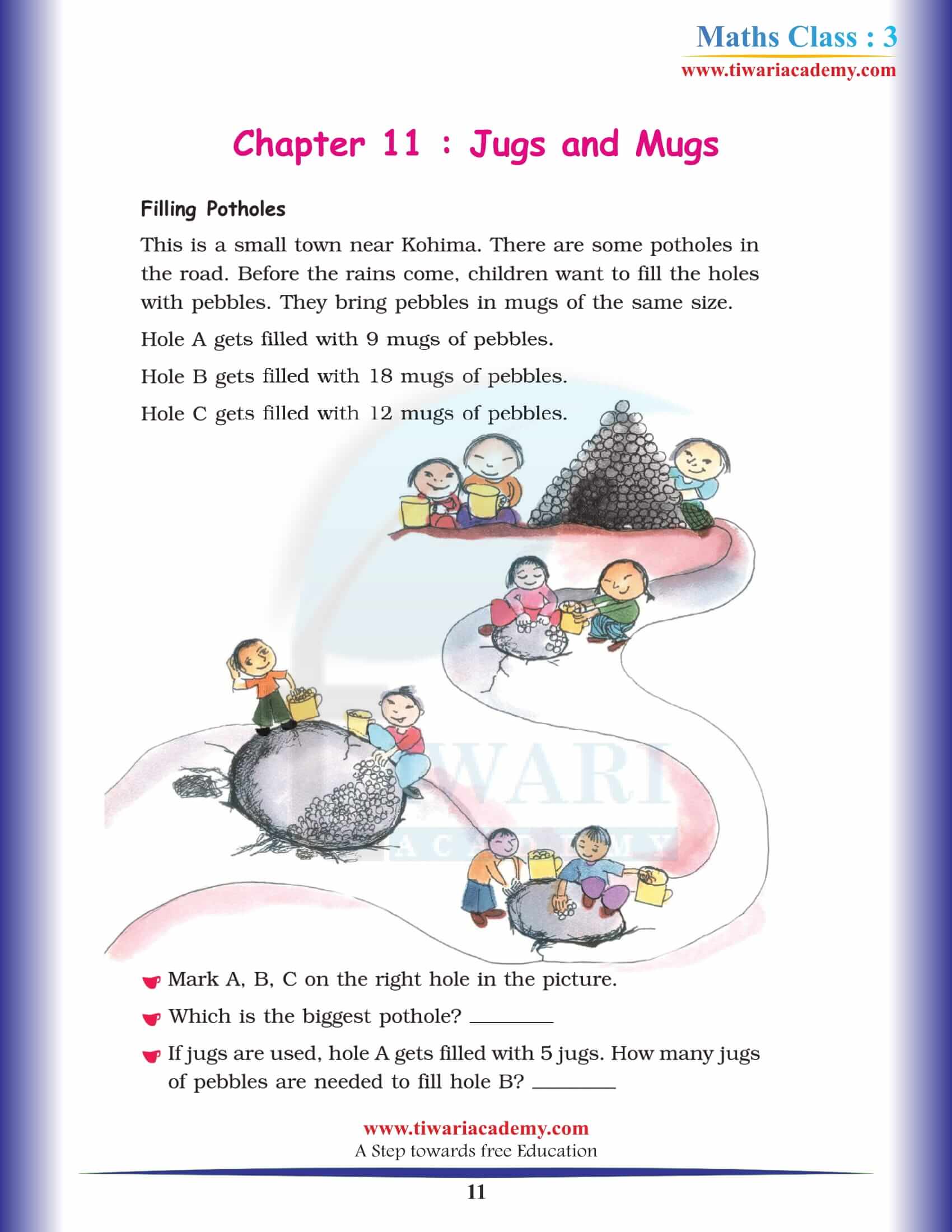 Class 3 Maths Chapter 11 guide free download