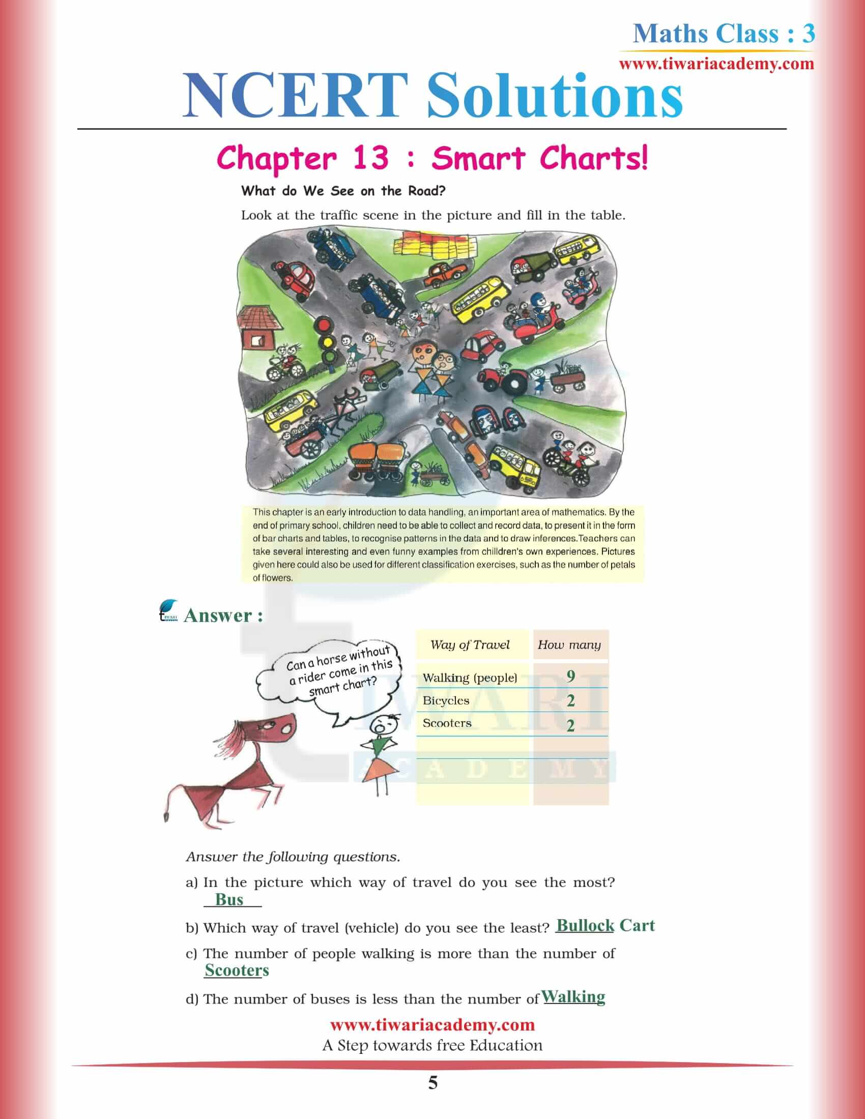 NCERT Solutions for Class 3 Maths Chapter 13 in PDF Format