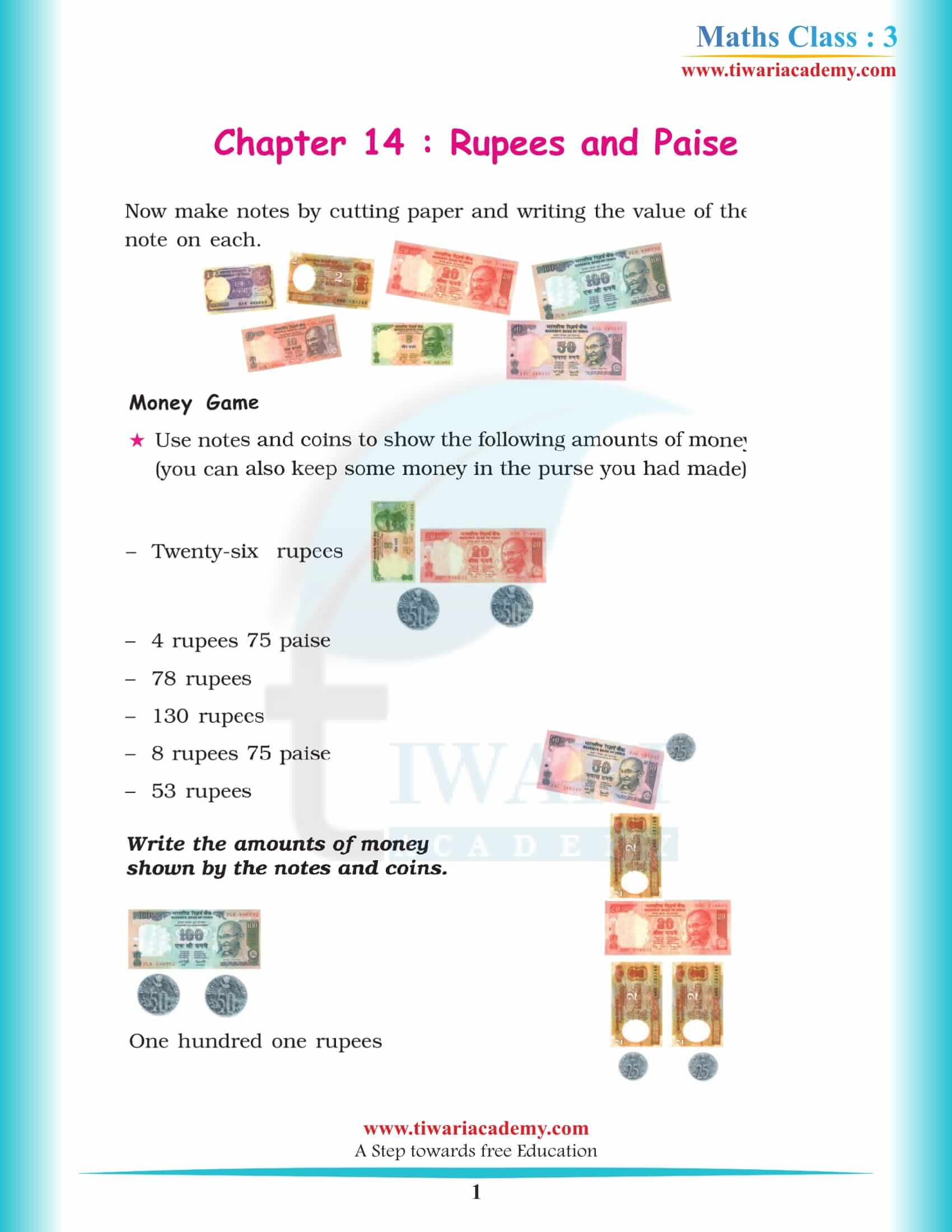 Class 3 Maths Chapter 14 NCERT Solutions