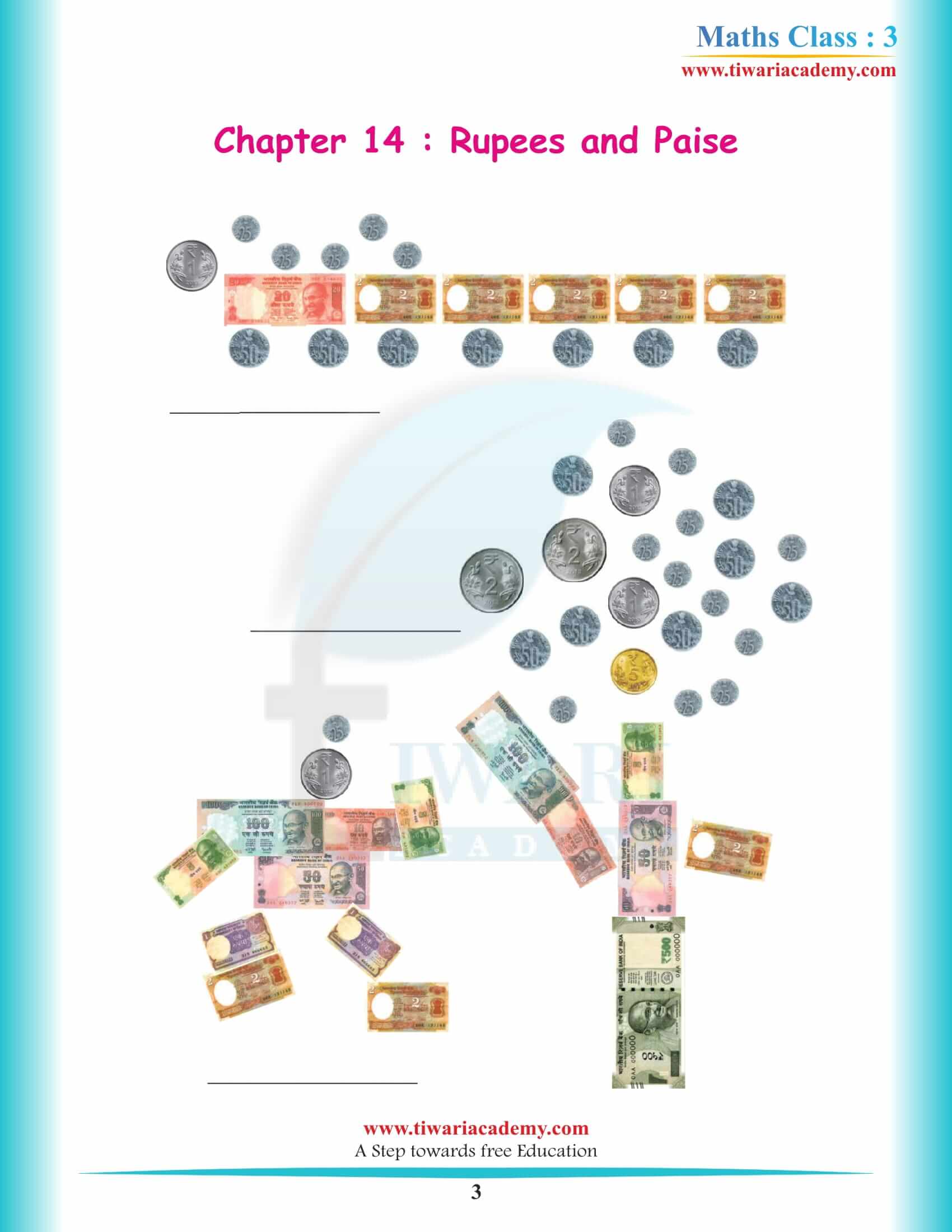 Class 3 Maths Chapter 14 NCERT Solutions in English Medium