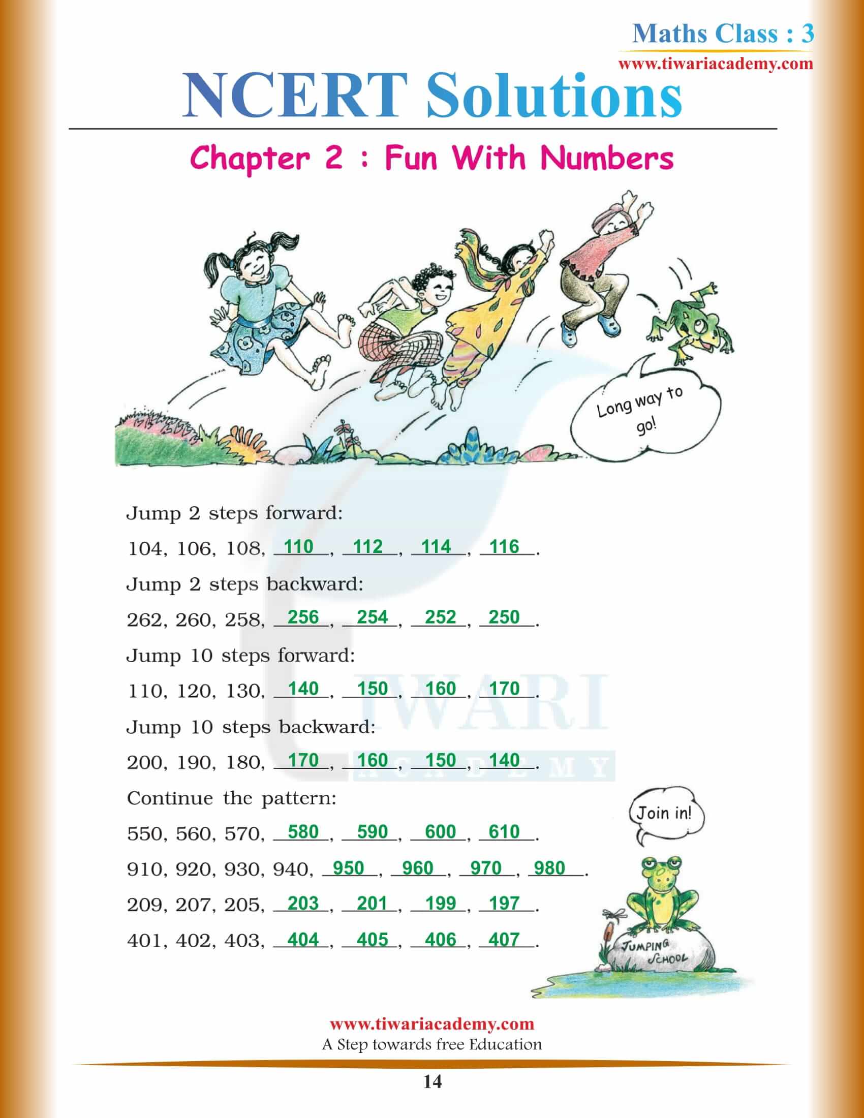 Class 3 Maths Chapter 2 NCERT Solutions