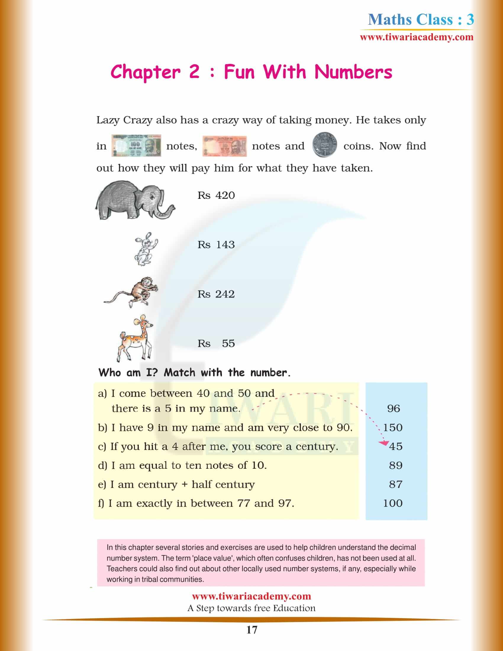 Class 3 Maths Chapter 2 guide solutions