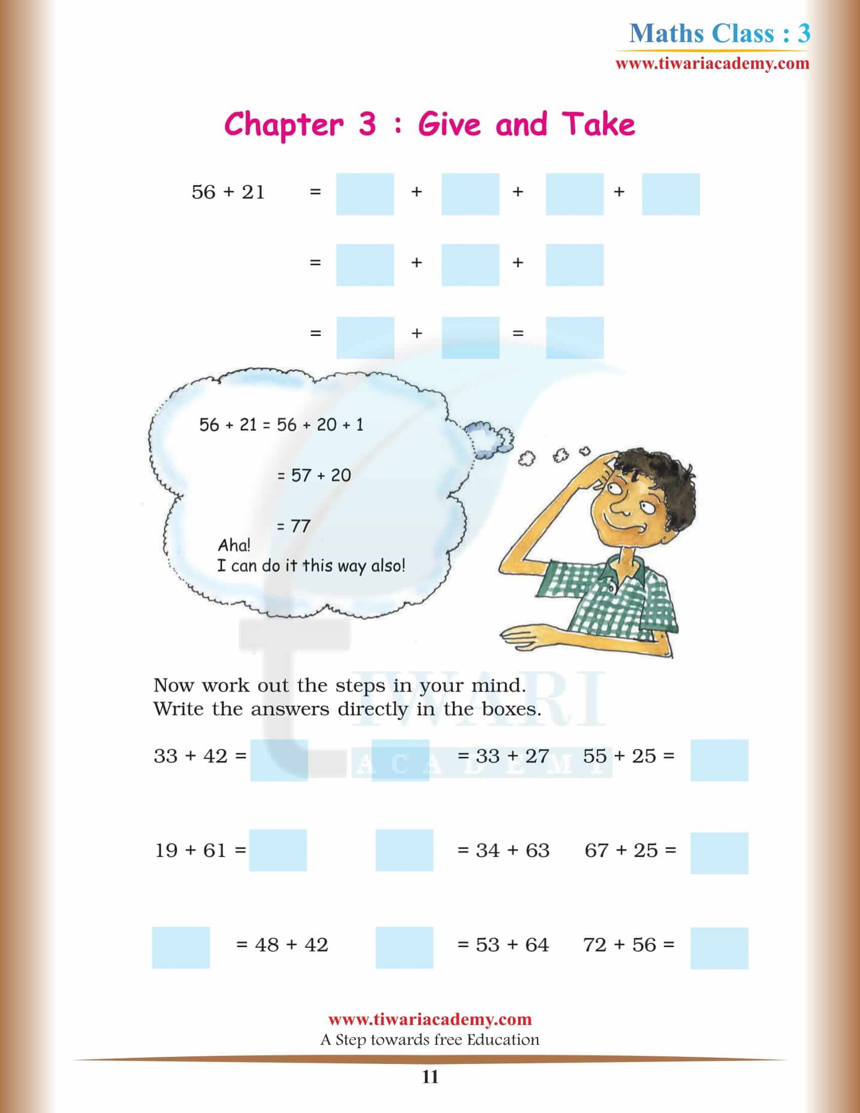 Class 3 Maths Chapter 3 free solutions