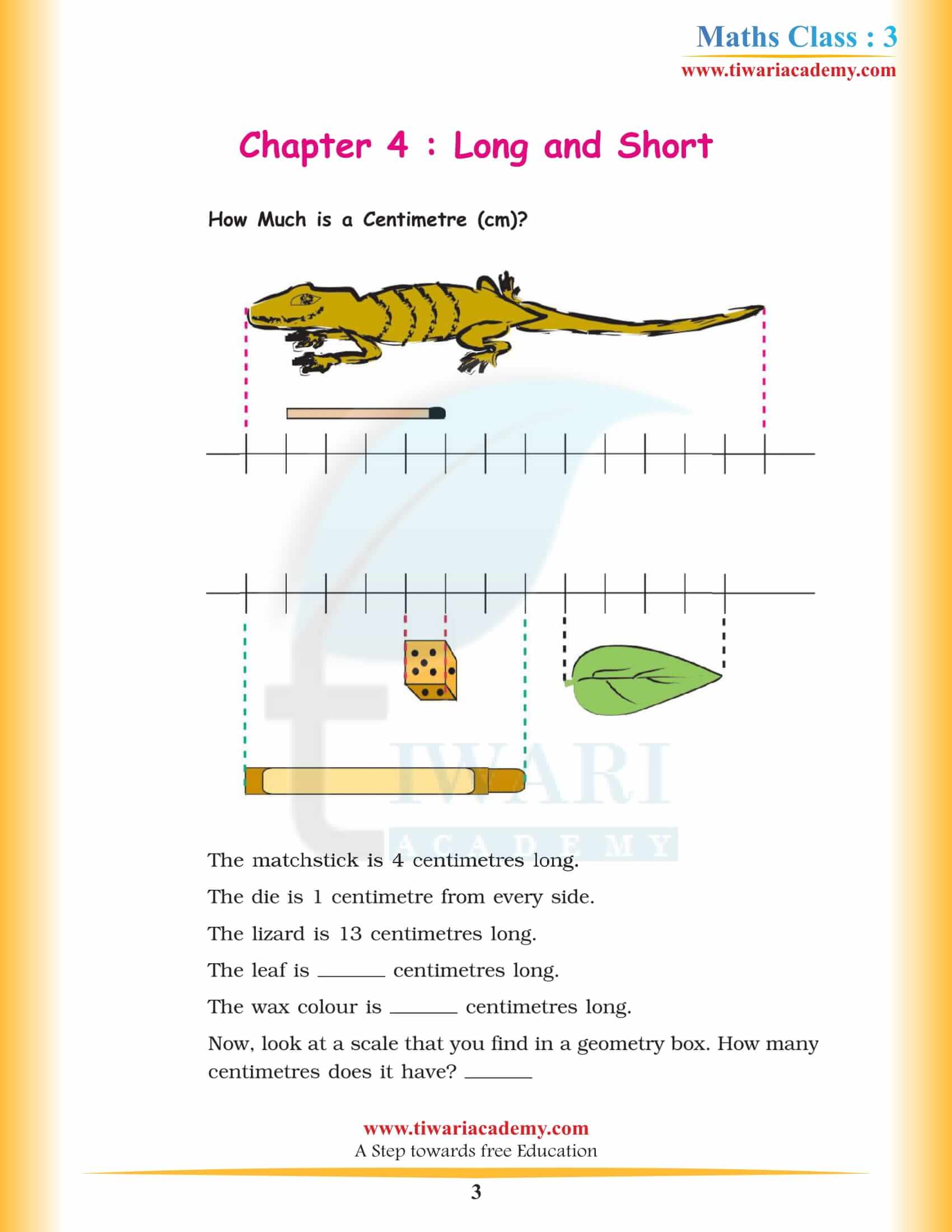 Class 3 Maths Chapter 4 NCERT Solutions in English Medium