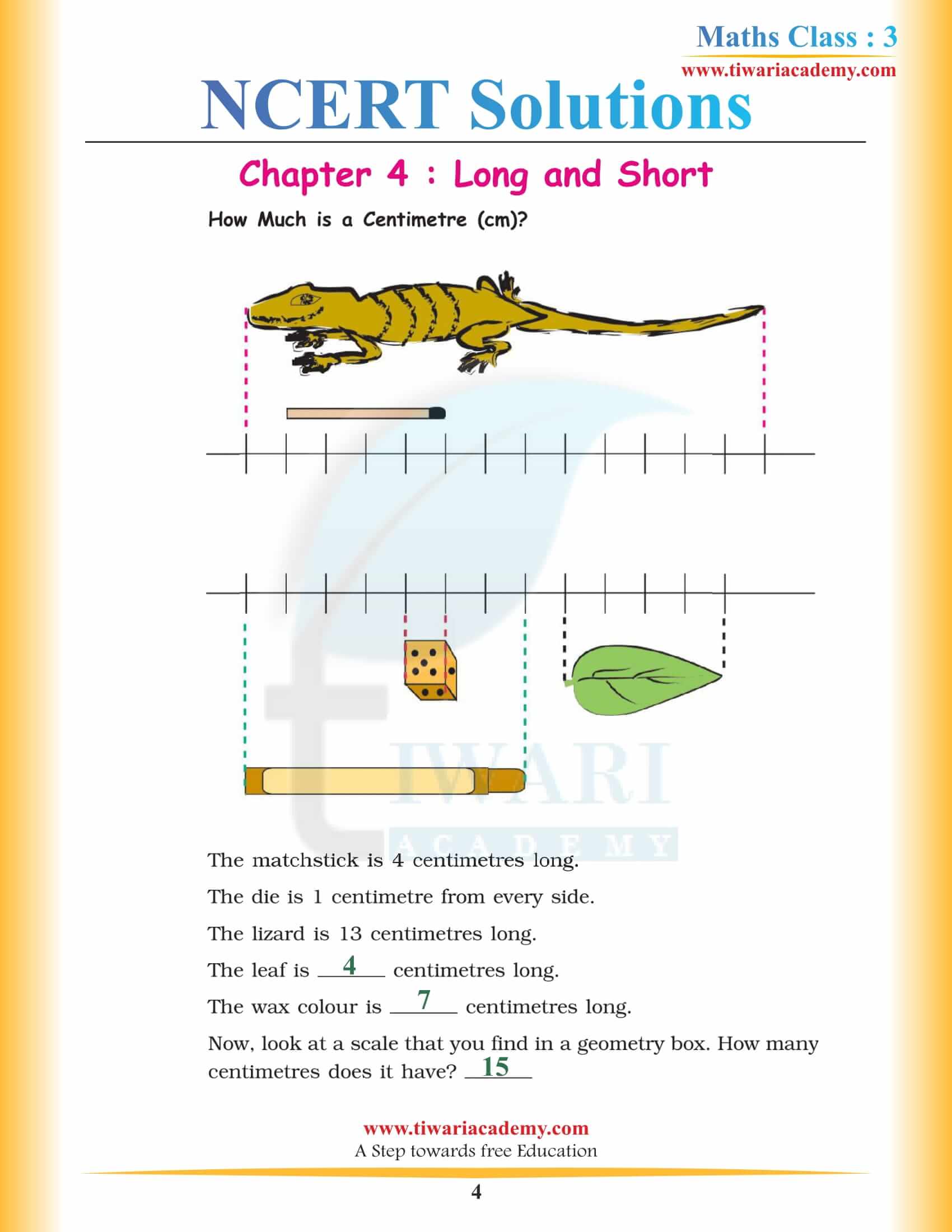 Class 3 Maths Chapter 4 NCERT Solutions free download
