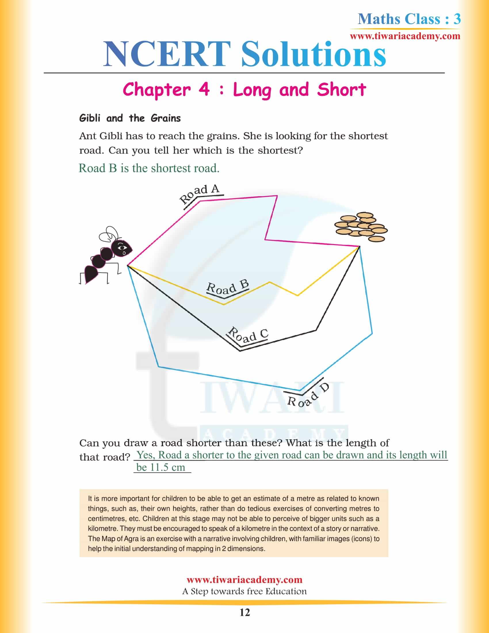 Grade 3 CBSE Maths Chapter 4 answers