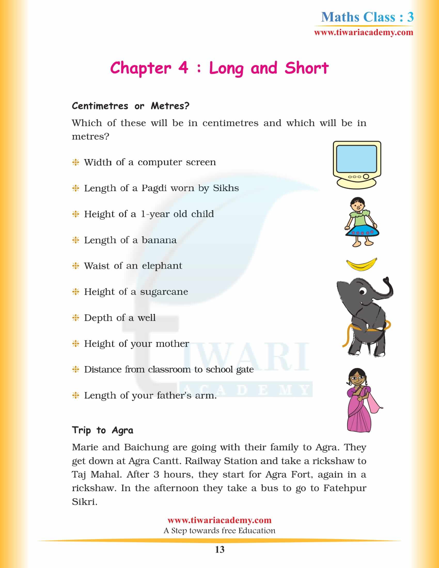 Grade 3 CBSE Maths Chapter 4 Solutions