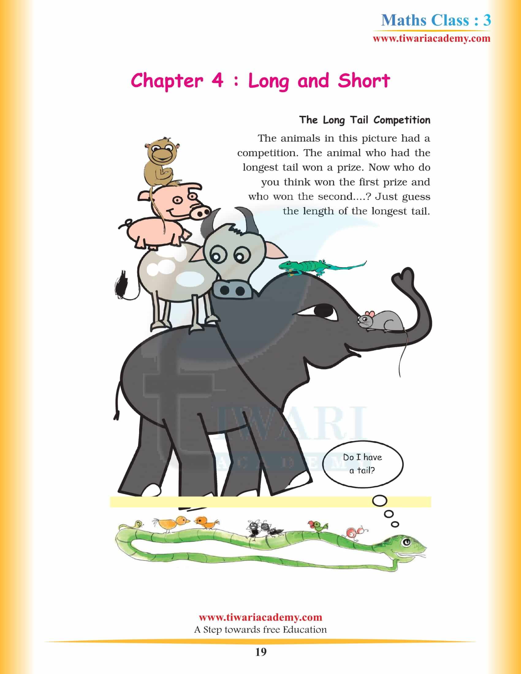 3rd Standard NCERT Maths Chapter 4 Book Free Solutions