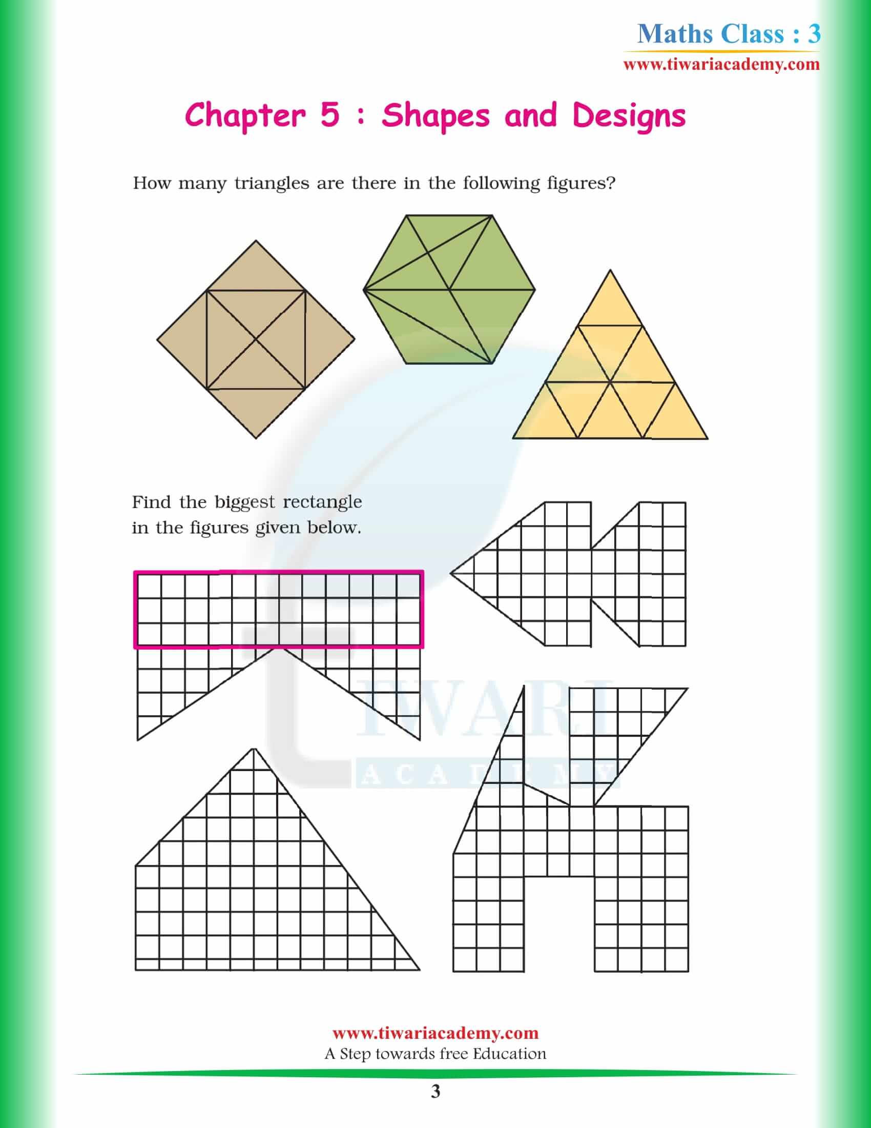 NCERT Solutions for Class 3 Maths Chapter 5