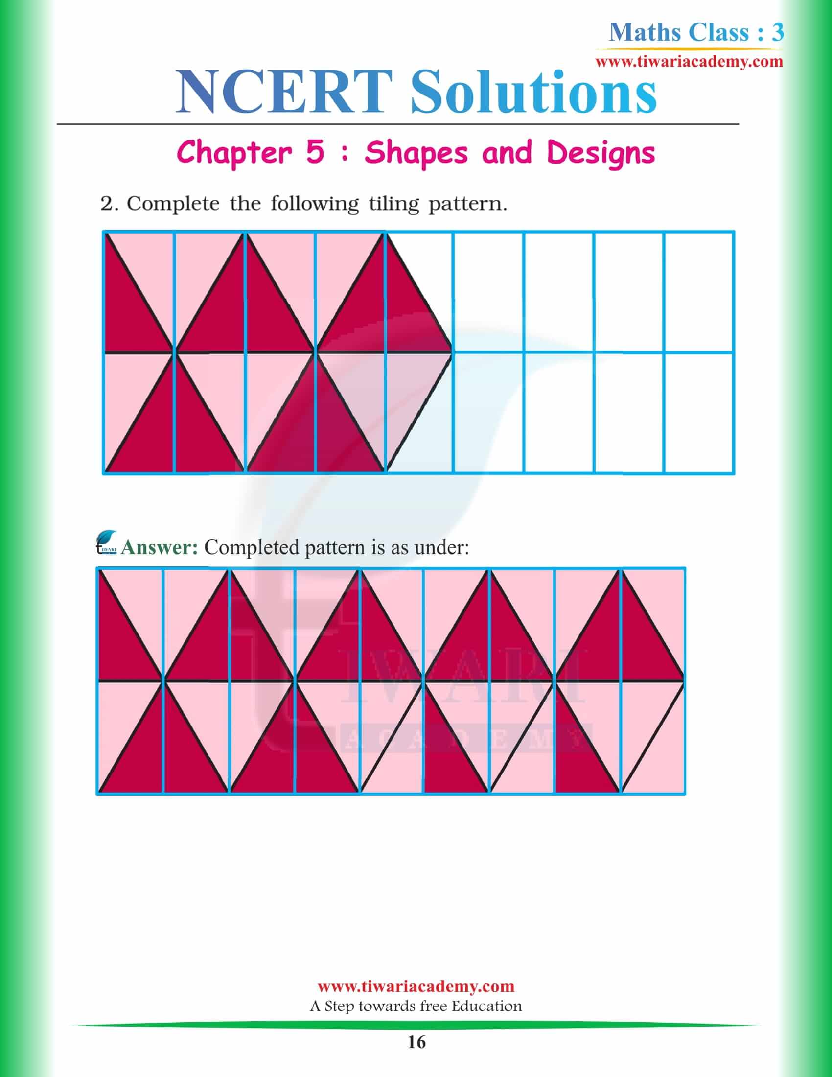 Grade 3 Maths NCERT Chapter 5 answers in English