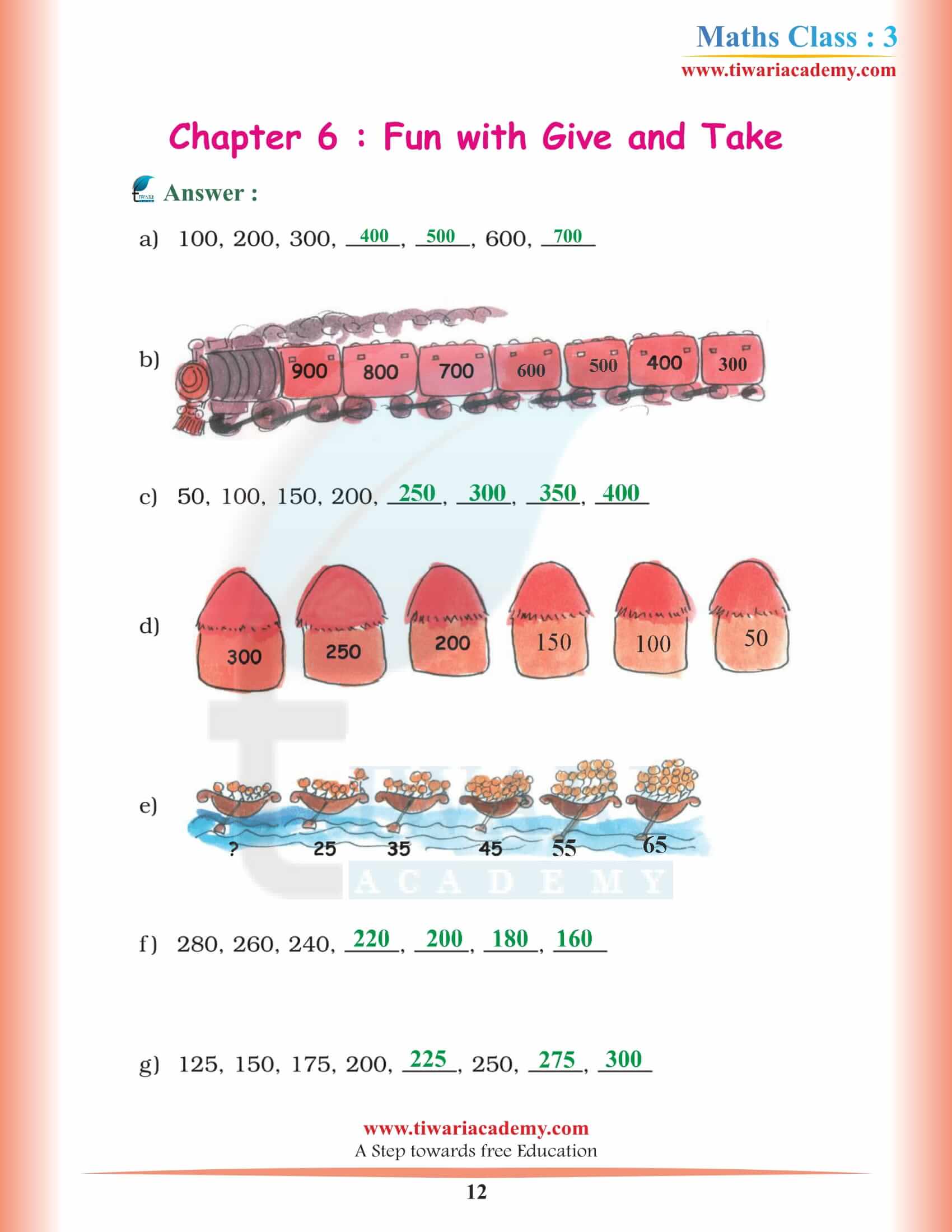 Class 3 Maths Chapter 6 pdf sols