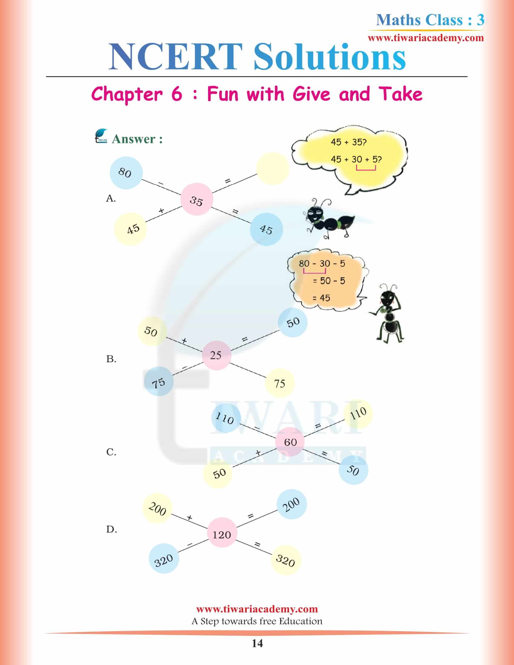 Class 3 Maths Chapter 6 in English Medium