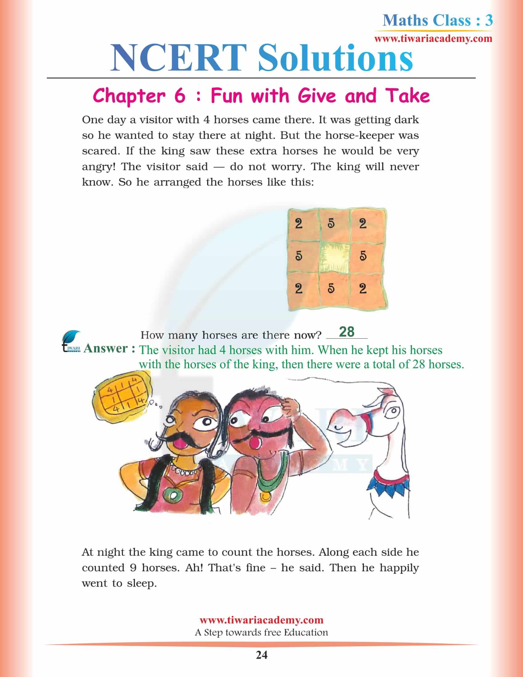 Grade 3 Maths Chapter 6 free answers