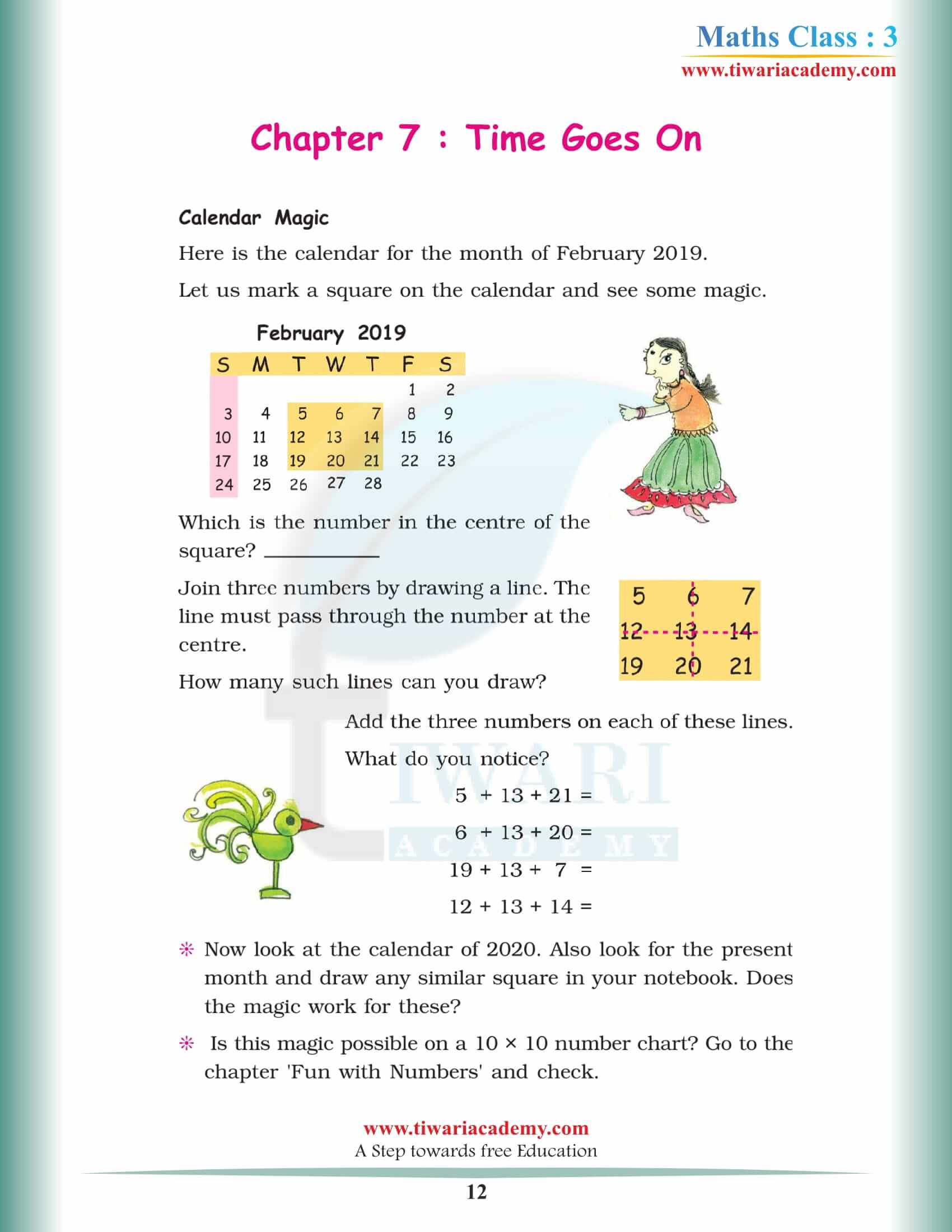 Class 3 Maths NCERT Chapter 7 Solutions free download