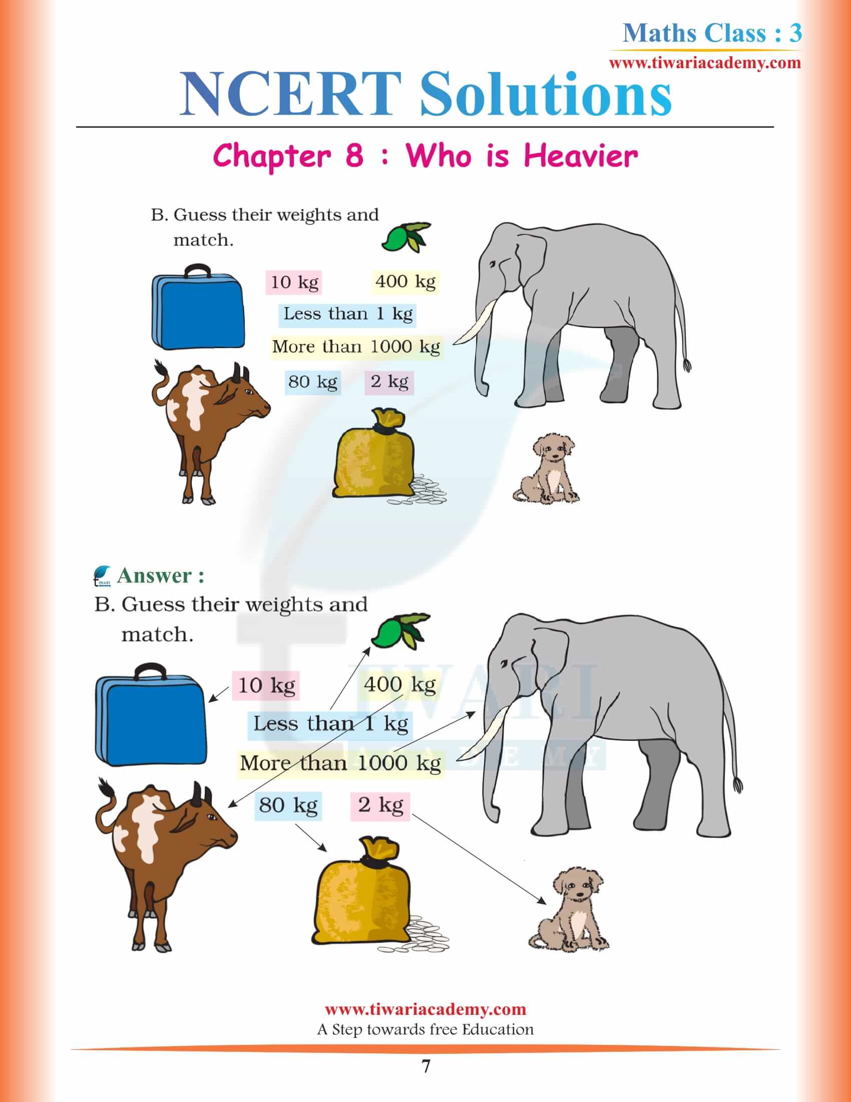 Class 3 Maths Chapter 8