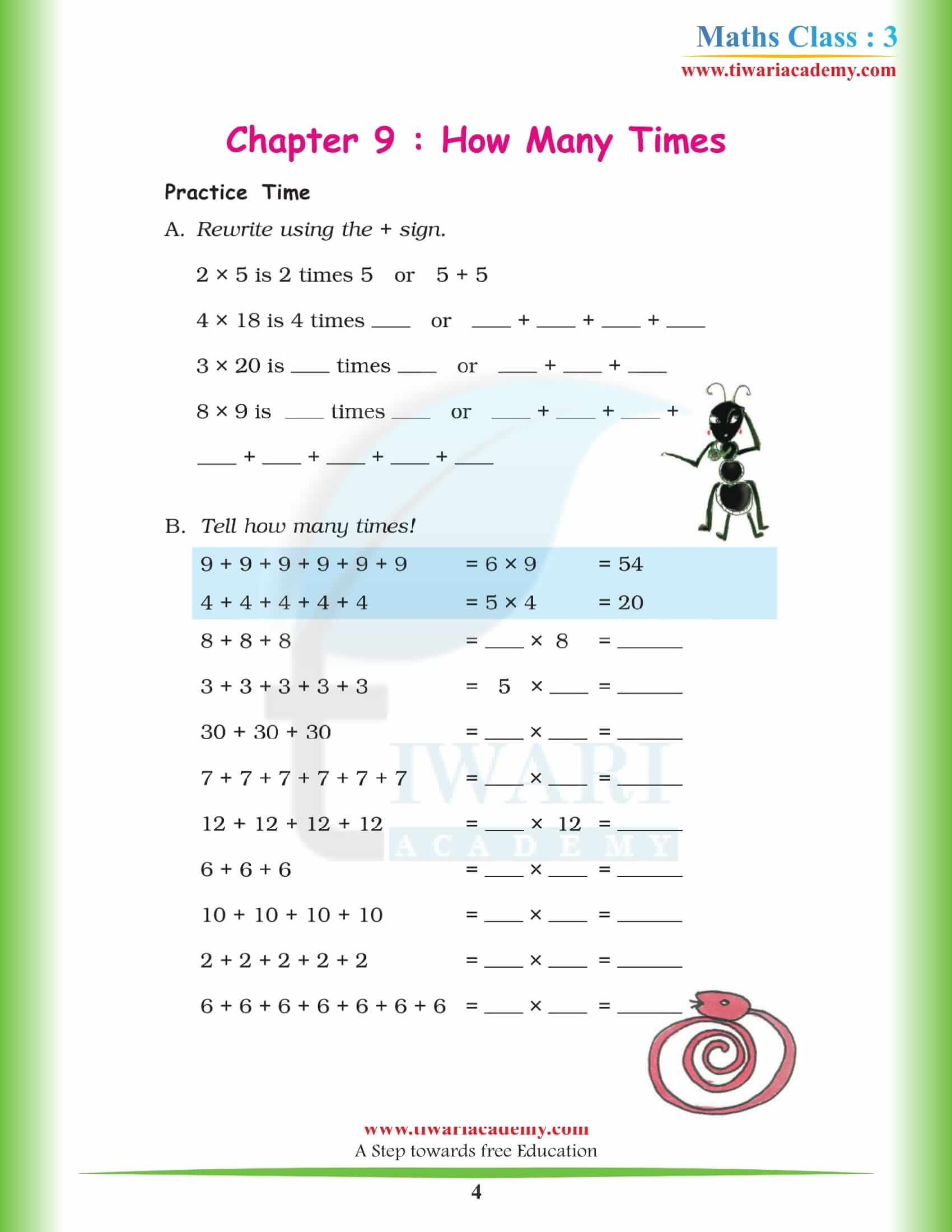 NCERT Solutions for Class 3 Maths Chapter 9